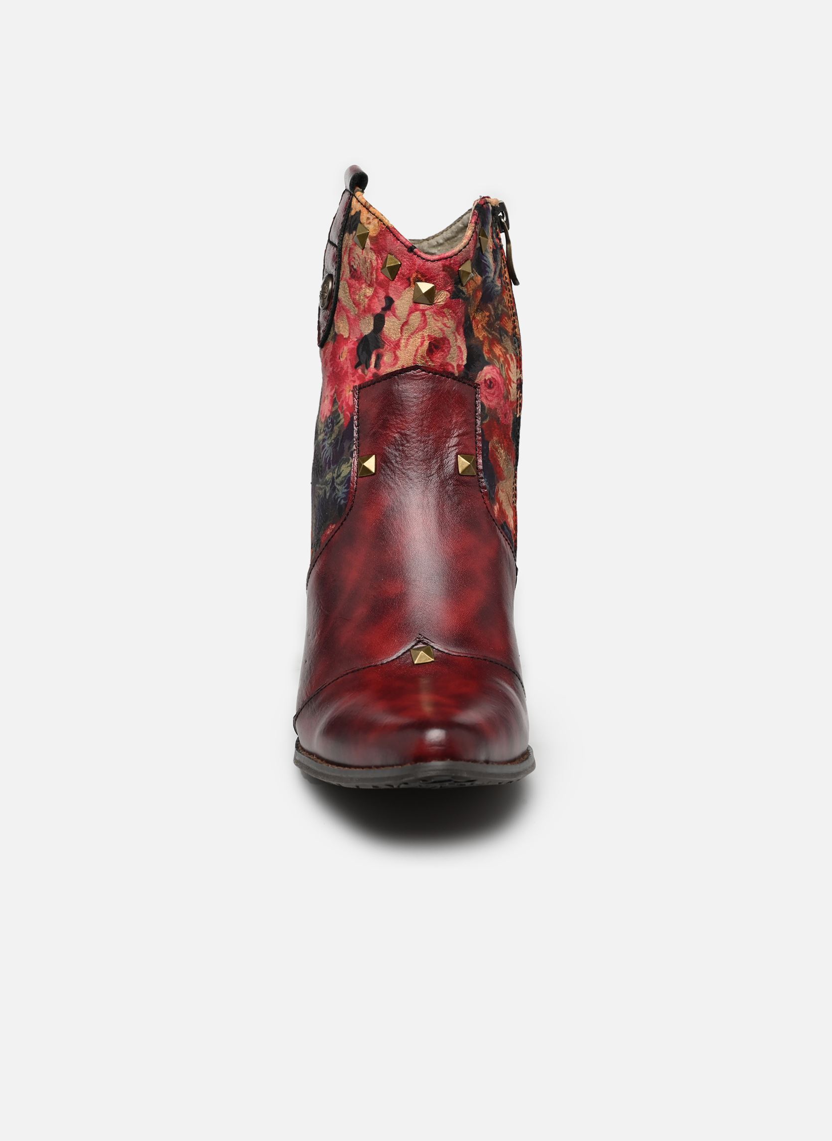 Bottines santiags HICNIO 20 femme rouge Laura Vita Bottines santiags HICNIO 20 femme rouge BOURGOGNE