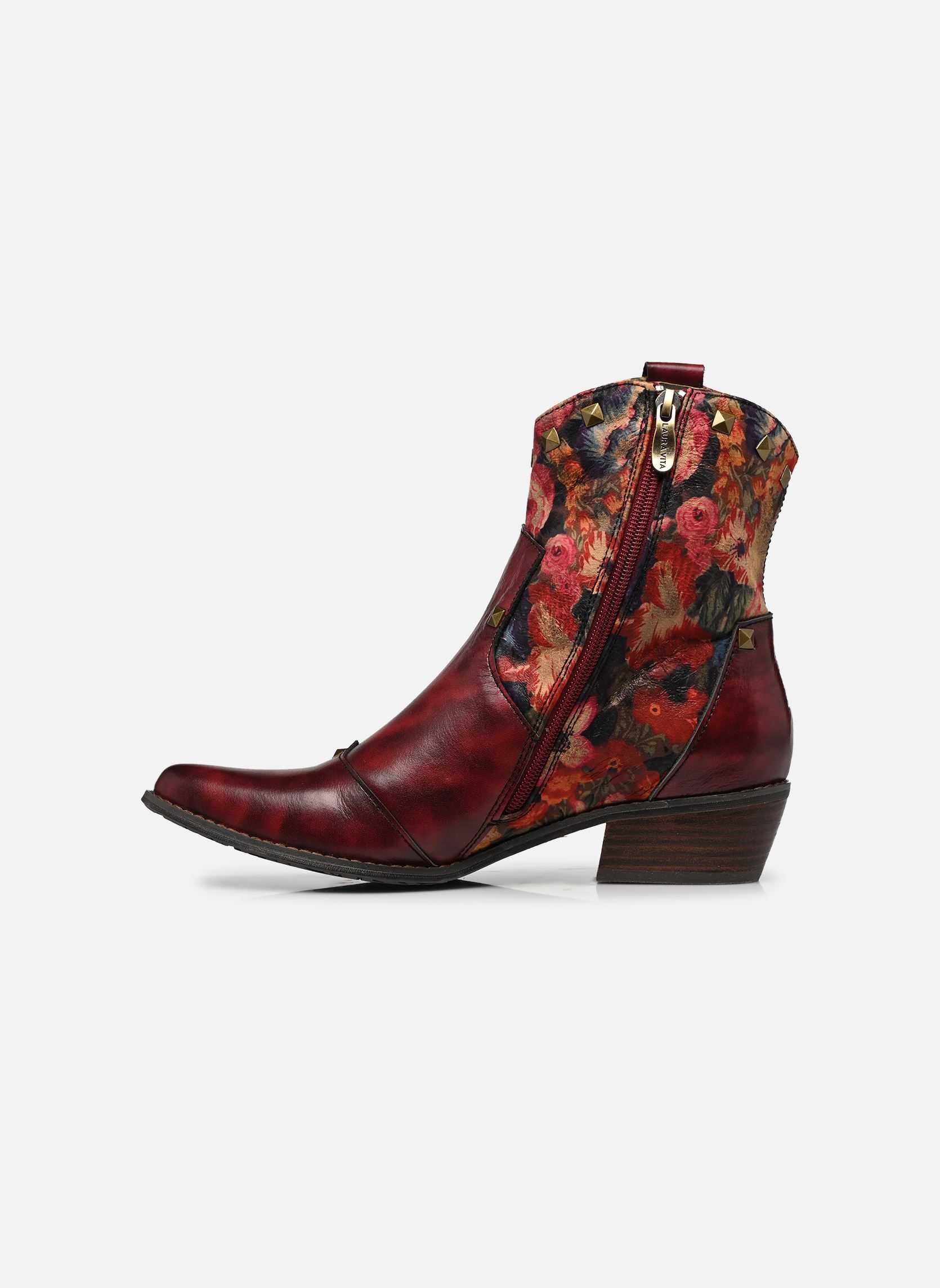 Bottines santiags HICNIO 20 femme rouge Laura Vita Bottines santiags HICNIO 20 femme rouge BOURGOGNE
