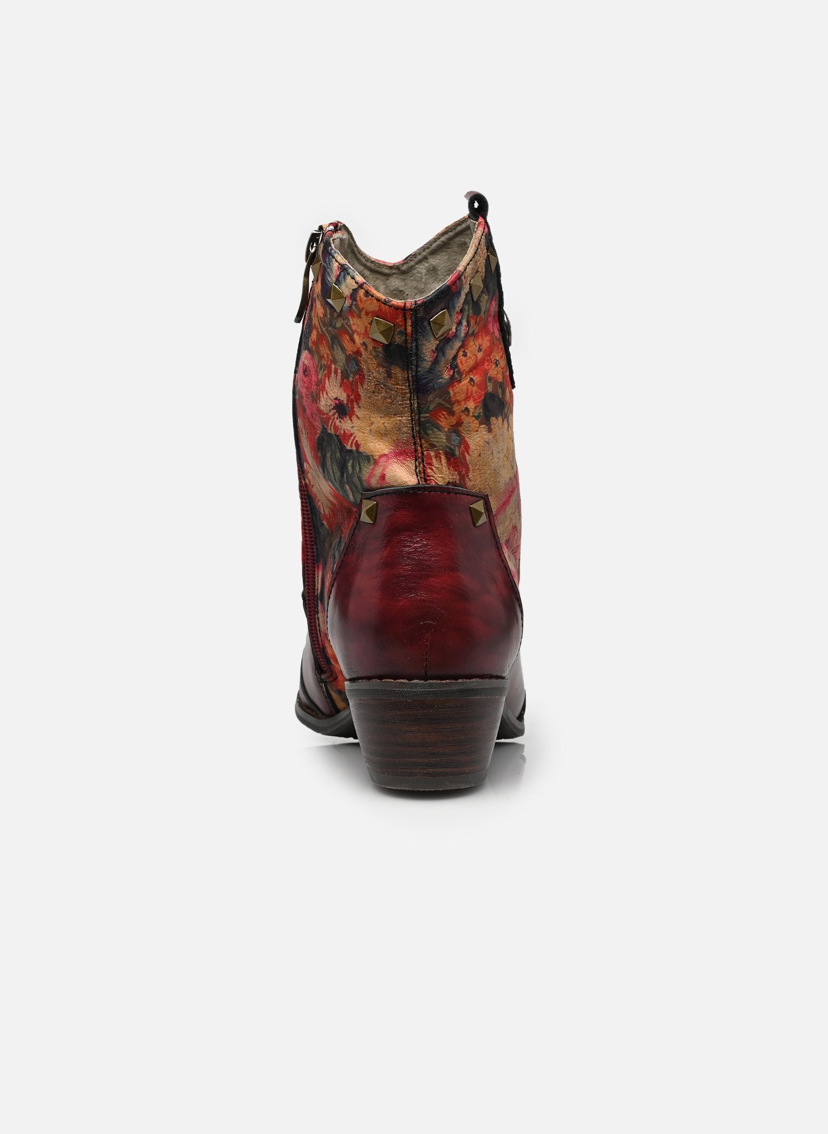 Bottines santiags HICNIO 20 femme rouge Laura Vita Bottines santiags HICNIO 20 femme rouge BOURGOGNE