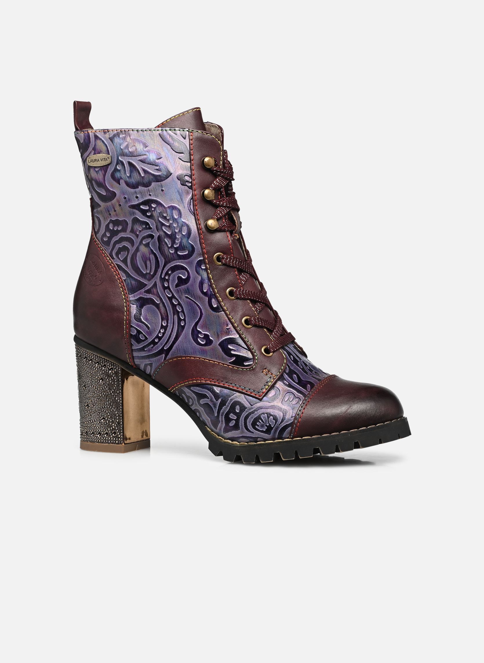 Bottines à lacets Kateo 05 femme violet Laura Vita Bottines à lacets Kateo 05 femme violet Violet