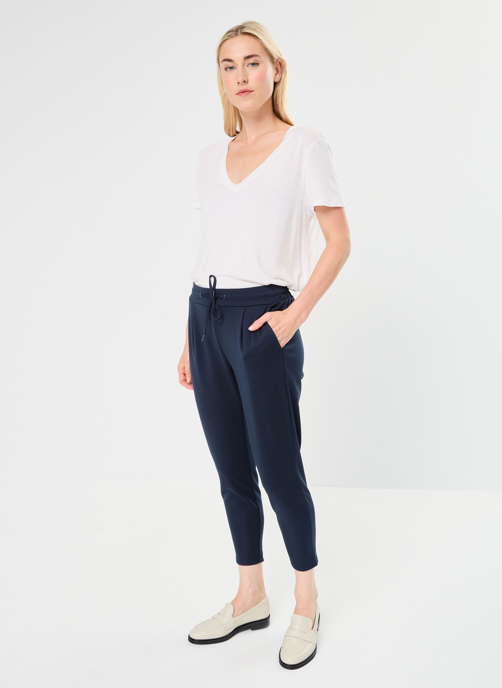 Pantalons IHKATE PA femme bleu Ichi Pantalons IHKATE PA femme bleu TOTAL ECLIPSE