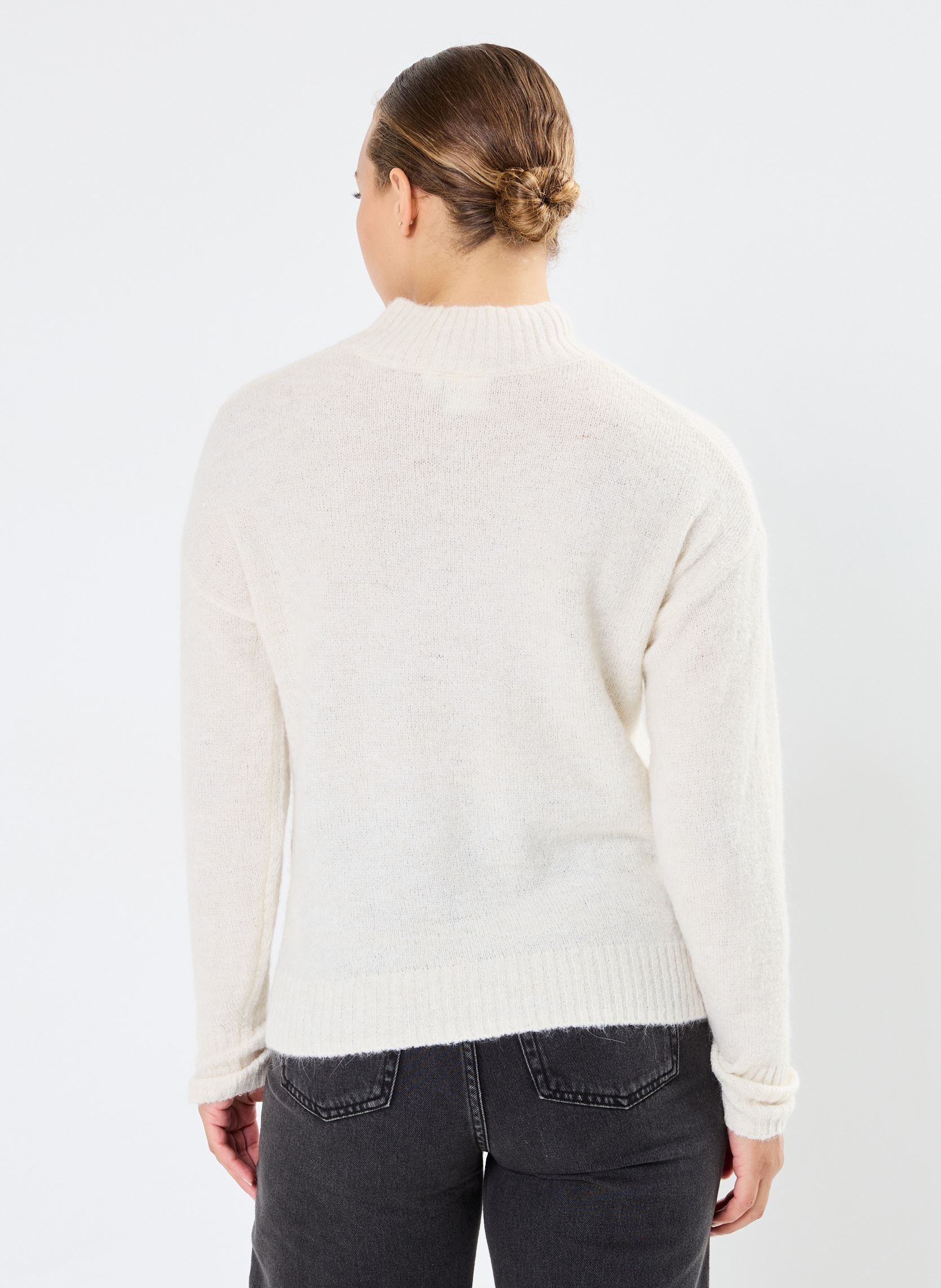 Pulls IHKAMARA LS3 femme blanc Ichi Pulls IHKAMARA LS3 femme blanc Cloud Dancer