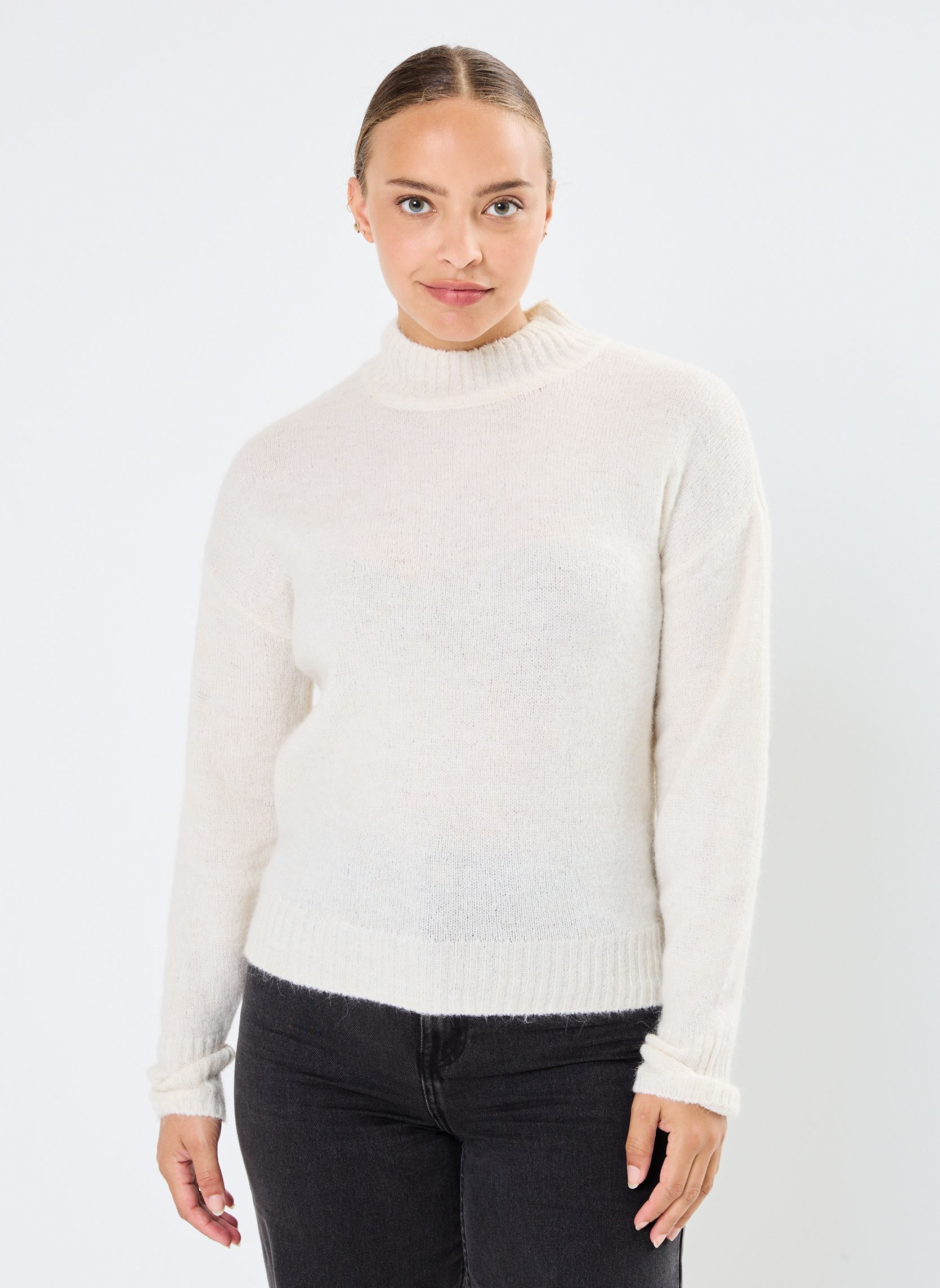 Pulls IHKAMARA LS3 femme blanc Ichi Pulls IHKAMARA LS3 femme blanc Cloud Dancer