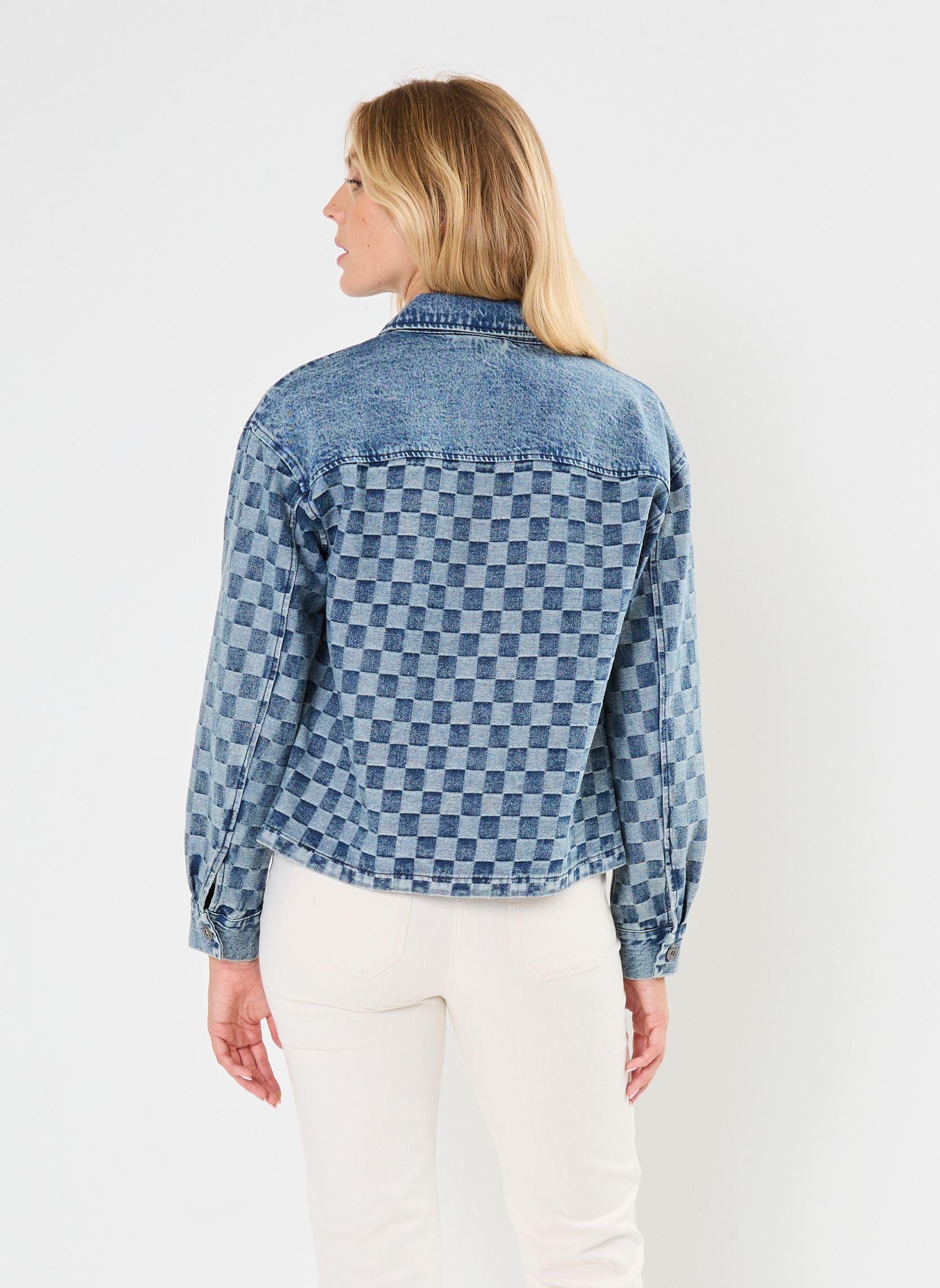 Vestes en jean IHCHEKIE JA femme bleu Ichi Vestes en jean IHCHEKIE JA femme bleu Washed blue, denim