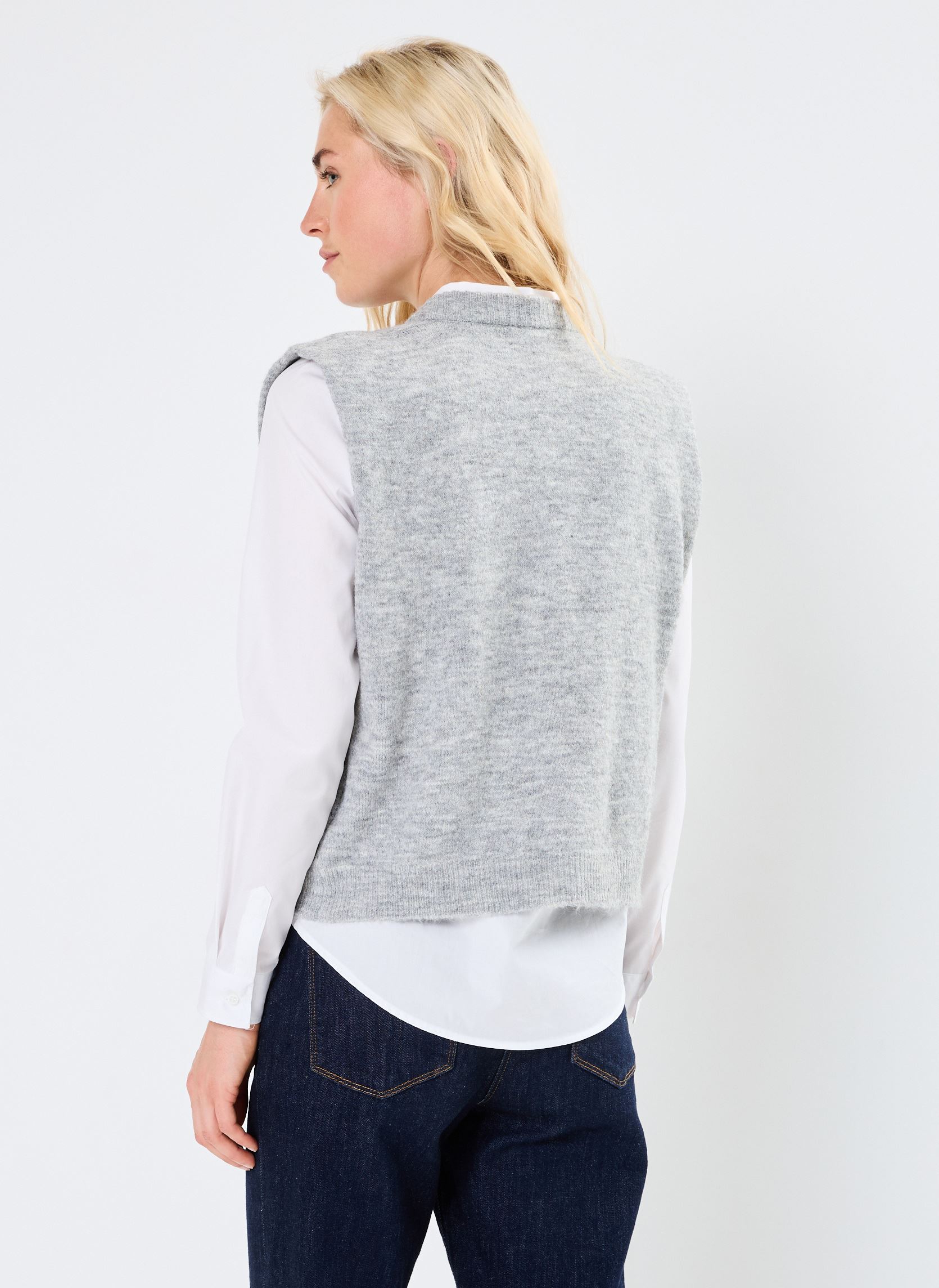 Gilets IHLAMORA WA femme gris Ichi Gilets IHLAMORA WA femme gris GREY MELANGE