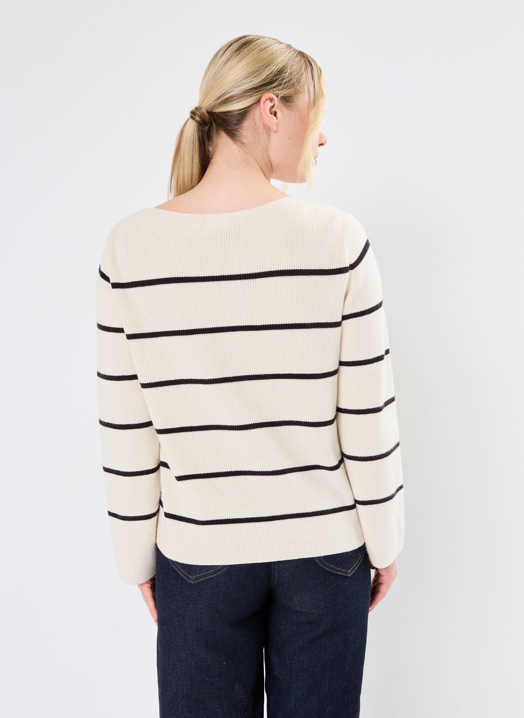 Jerseys IHBOSTON LS6 mujer blanco Ichi Jerseys IHBOSTON LS6 mujer blanco Almond Milk Black stripe