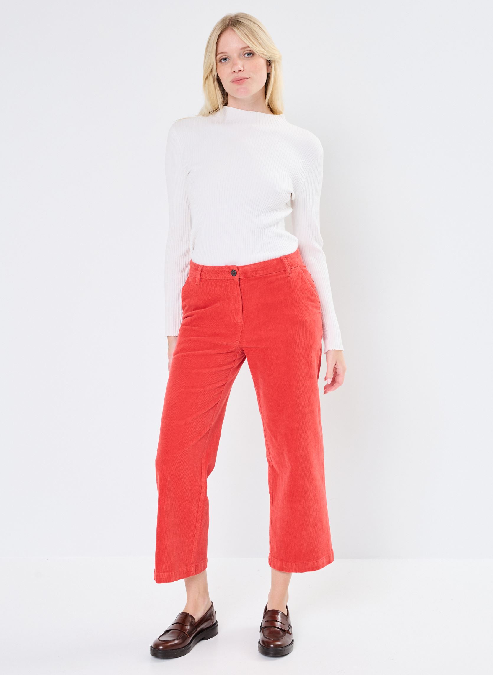 Pantalons larges IHCORDANO PA femme rouge Ichi Pantalons larges IHCORDANO PA femme rouge CRANBERRY