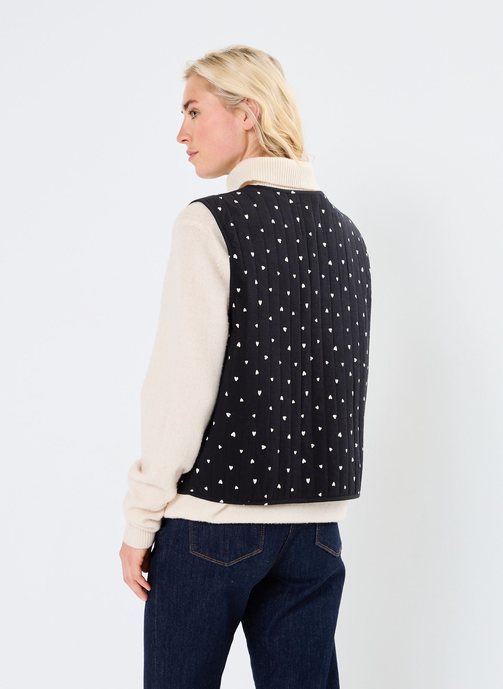 Gilet IHQWISSA WA donna nero Ichi Gilet IHQWISSA WA donna nero BLACK HEART AOP