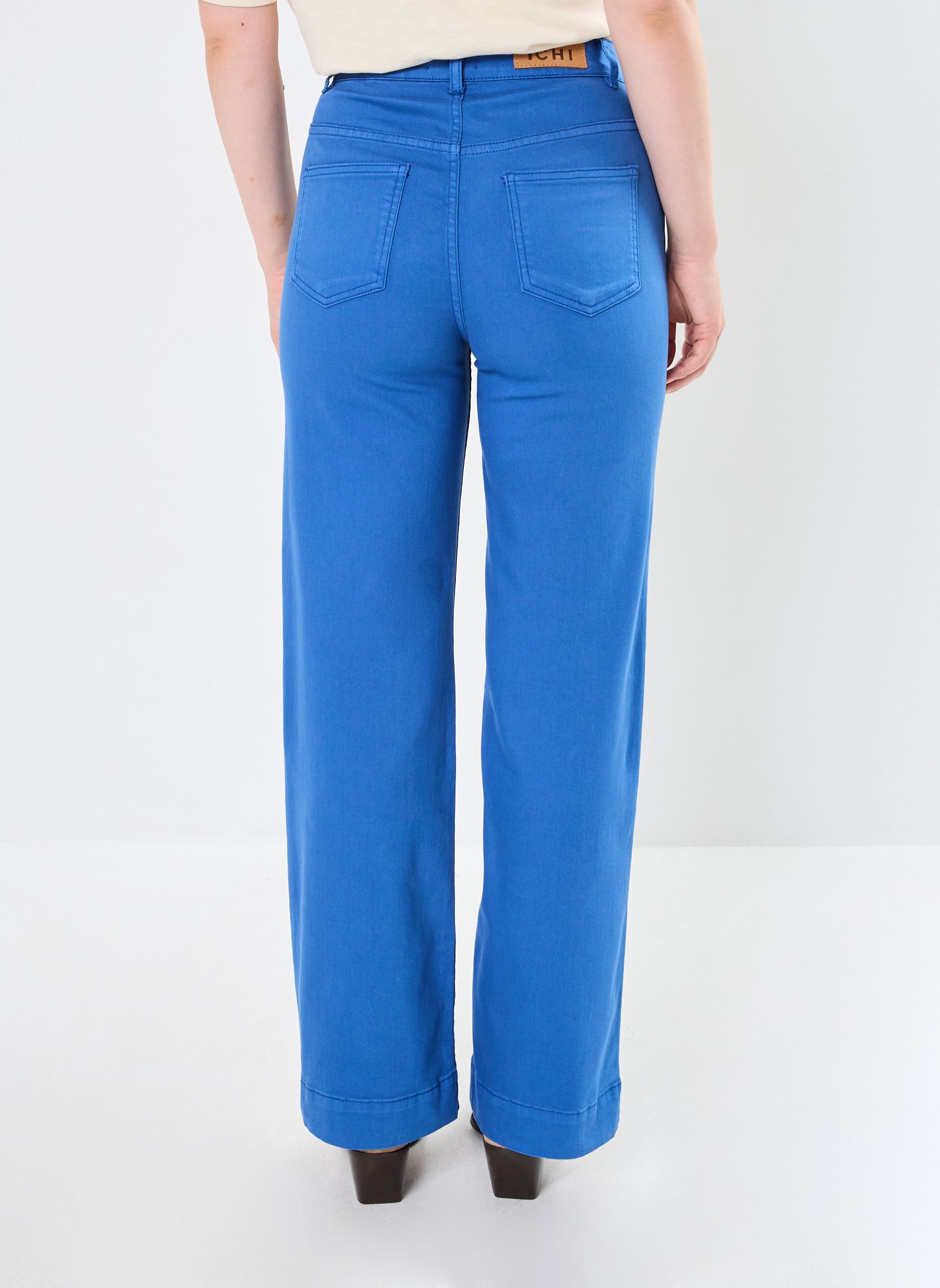 Pantalons droit IHCENNY PA femme bleu Ichi Pantalons droit IHCENNY PA femme bleu True Blue