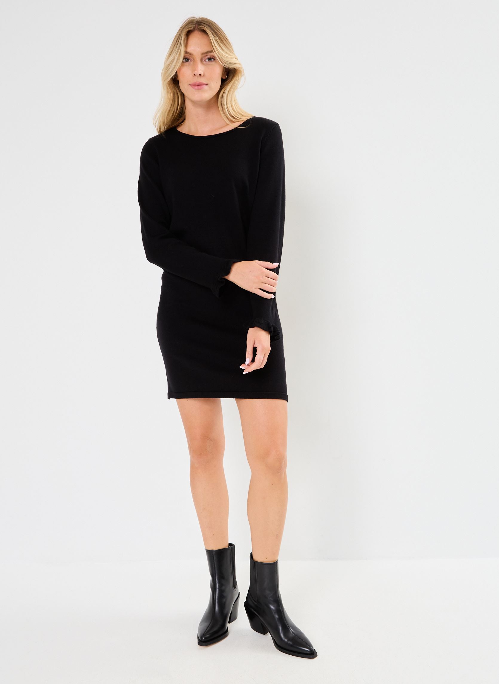 Kleider IHVIRELLE DR damen schwarz Ichi Kleider IHVIRELLE DR damen schwarz BLACK