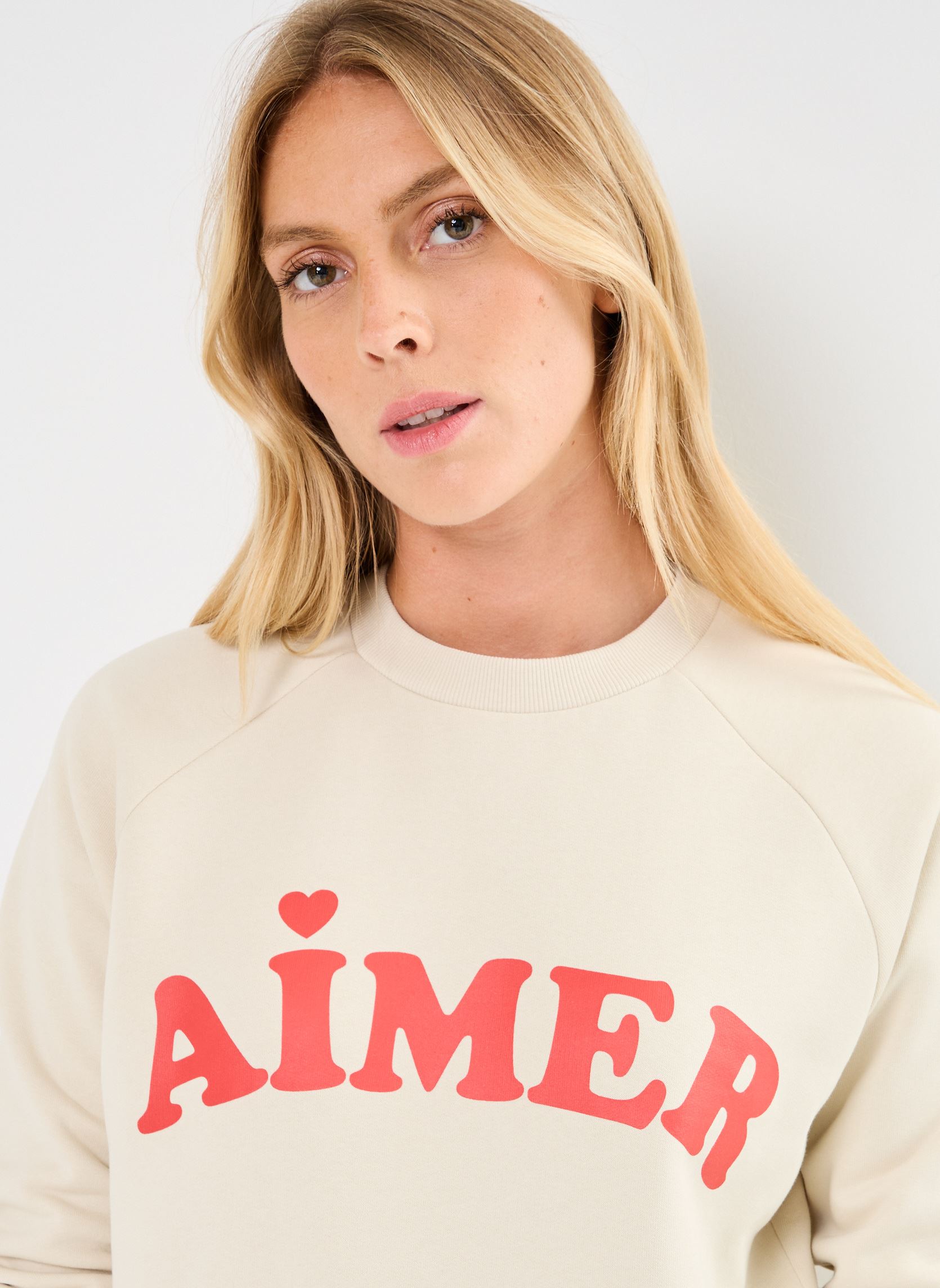 Sweatshirts IHLELA BRUSHED SW3 femme beige Ichi Sweatshirts IHLELA BRUSHED SW3 femme beige ALMOND MILK