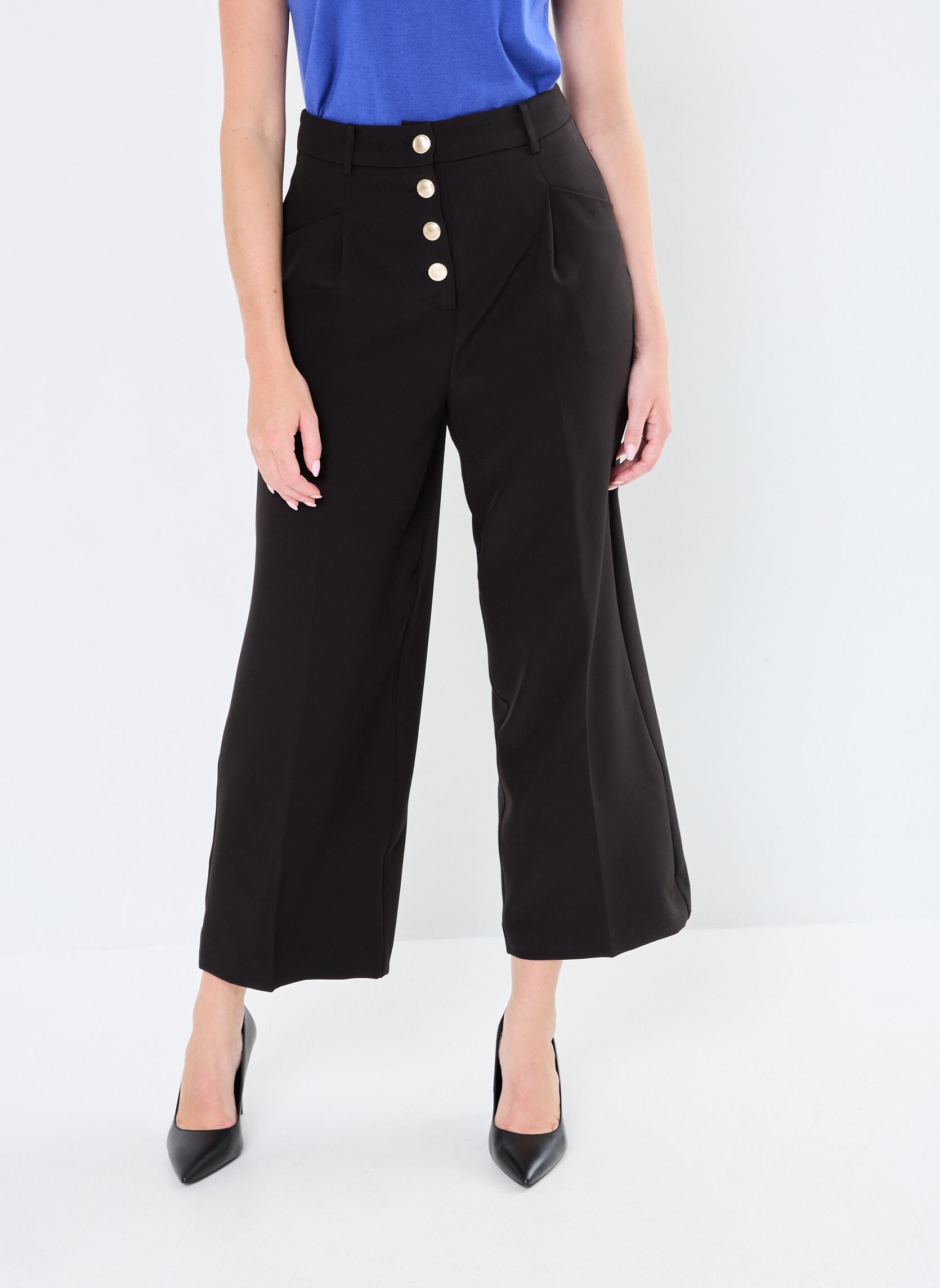 Pantalons larges IHLEXI PA8 femme noir Ichi Pantalons larges IHLEXI PA8 femme noir BLACK