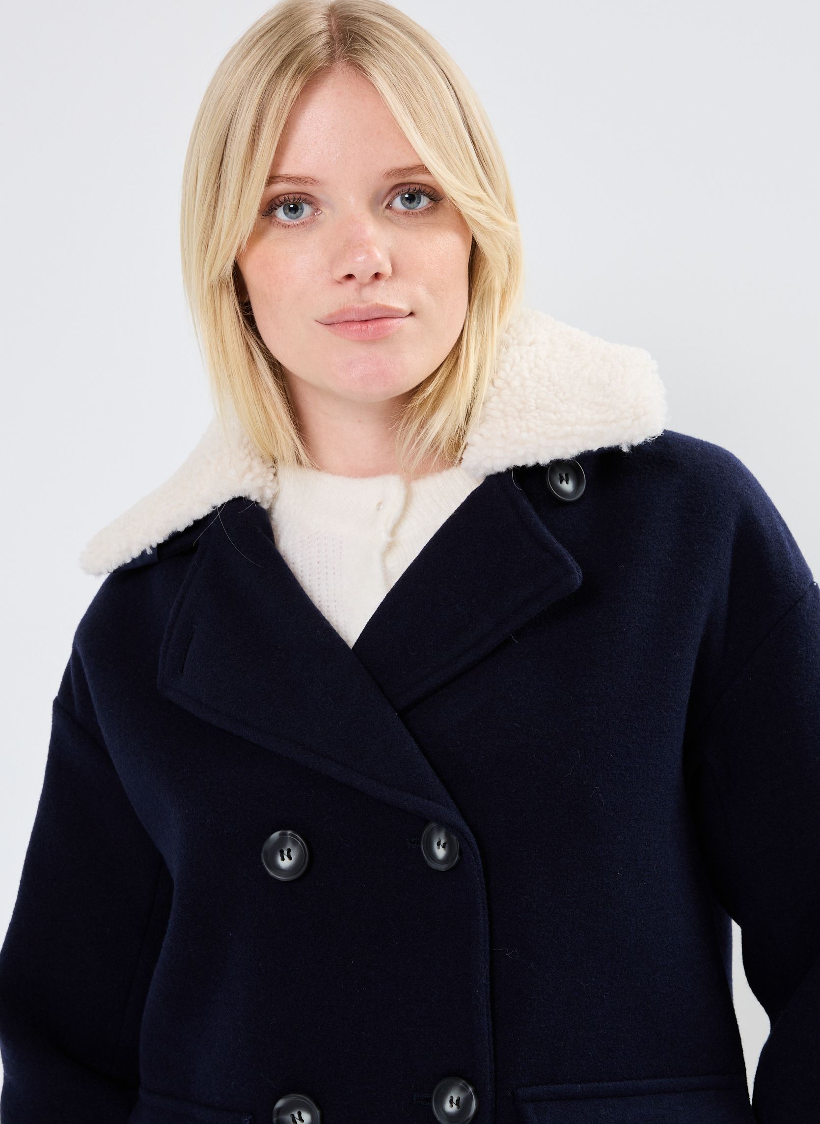 Manteaux IHFLORIVA JA femme bleu Ichi Manteaux IHFLORIVA JA femme bleu Navy Blazer