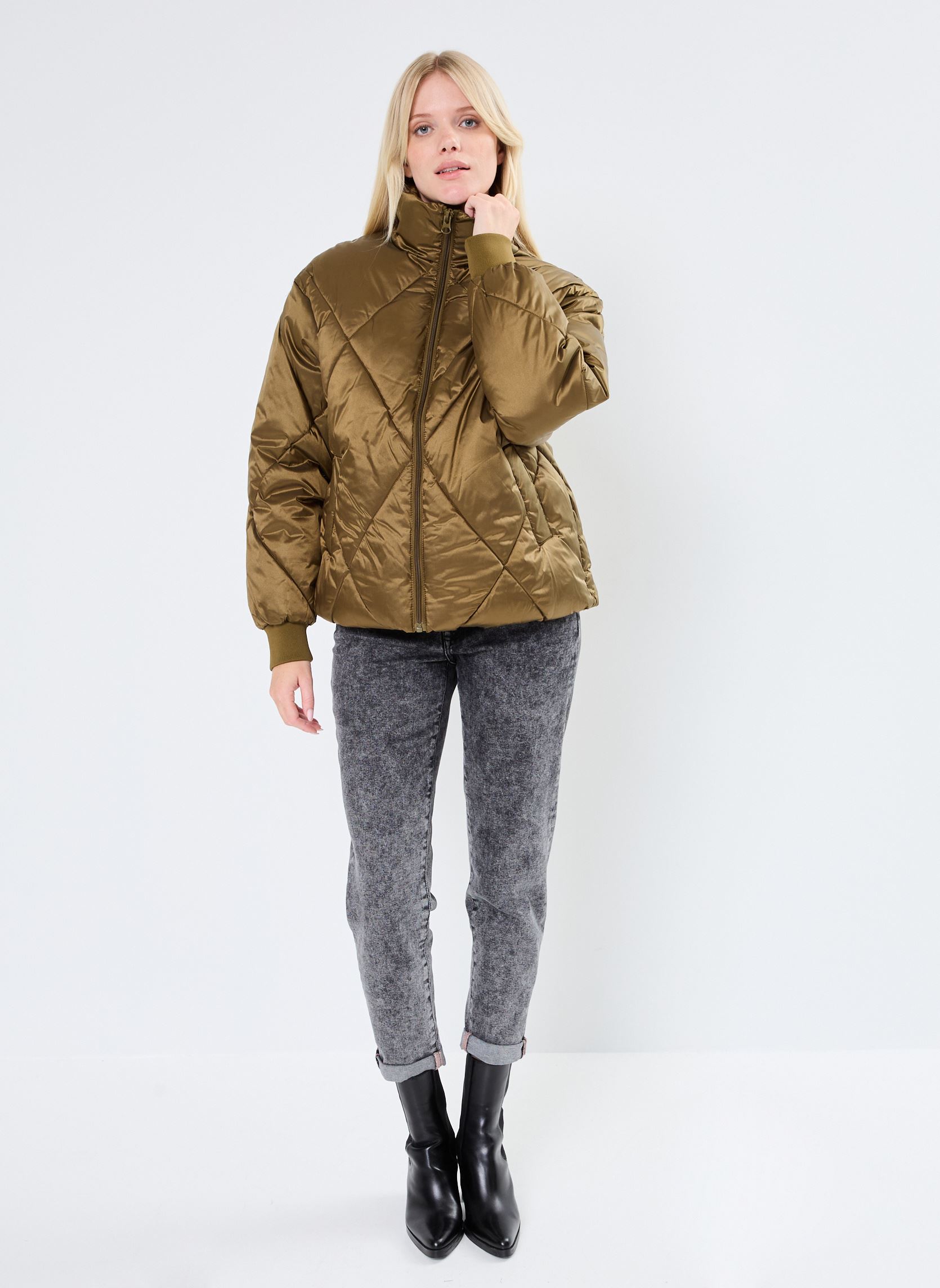 Doudounes IHENELLA JA femme vert Ichi Doudounes IHENELLA JA femme vert Lizard