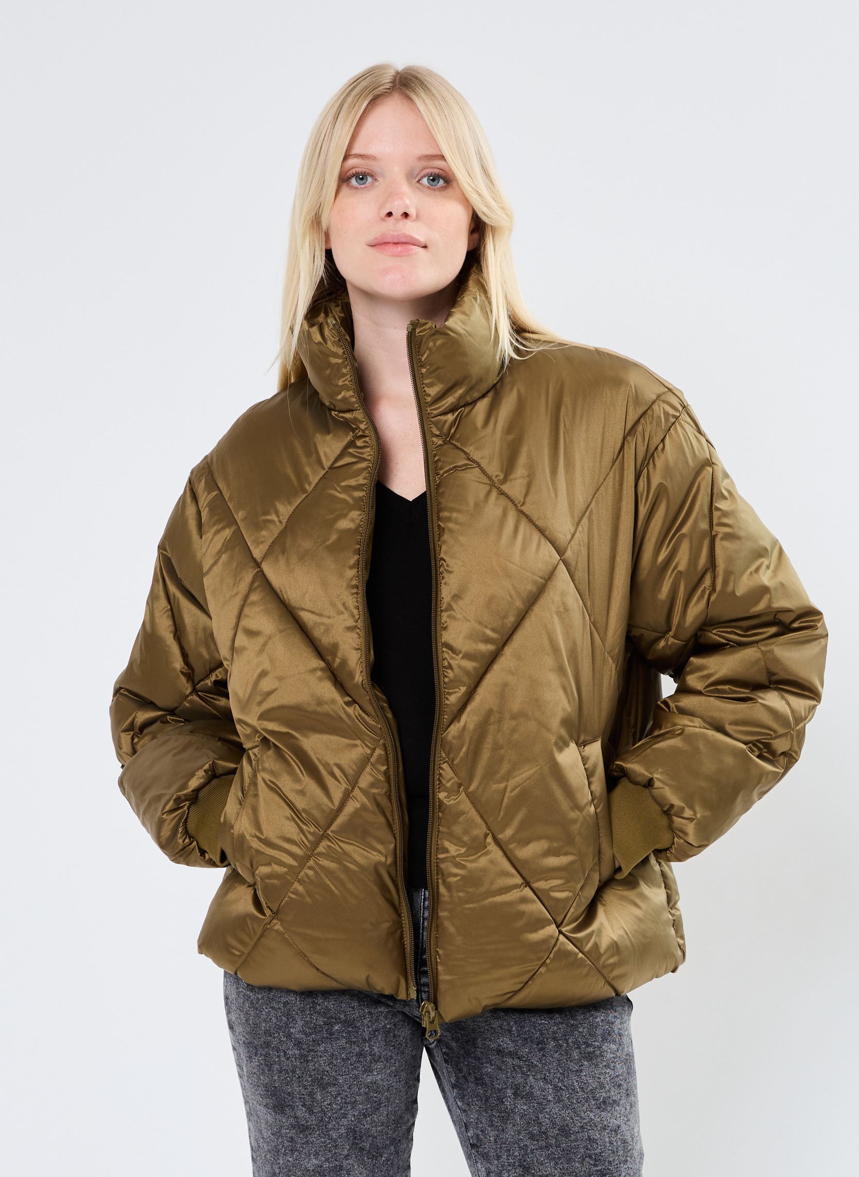 Doudounes IHENELLA JA femme vert Ichi Doudounes IHENELLA JA femme vert Lizard