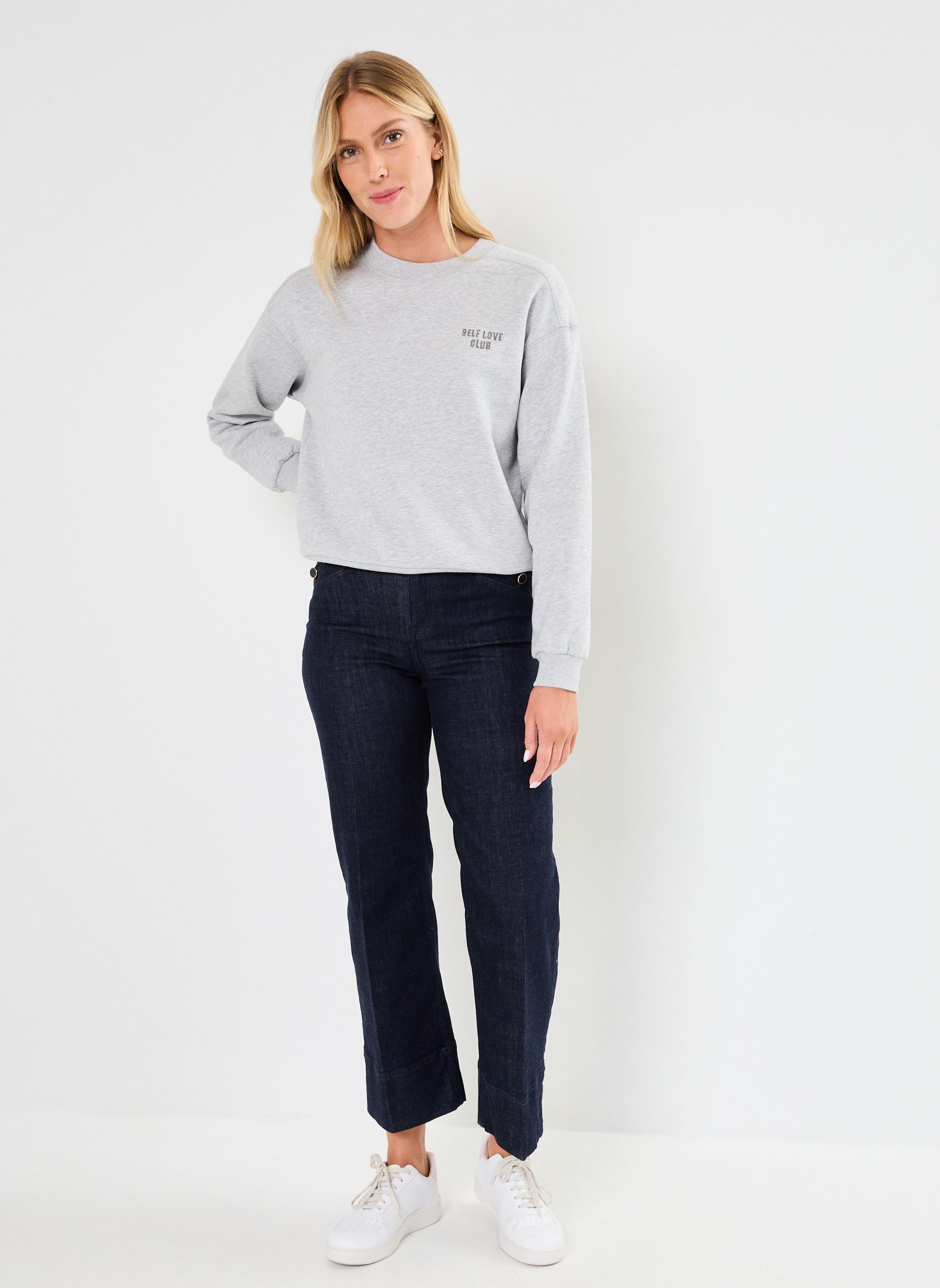 Sweatshirts IHBELA BRUSHED SW2 damen grau Ichi Sweatshirts IHBELA BRUSHED SW2 damen grau Grey Melange