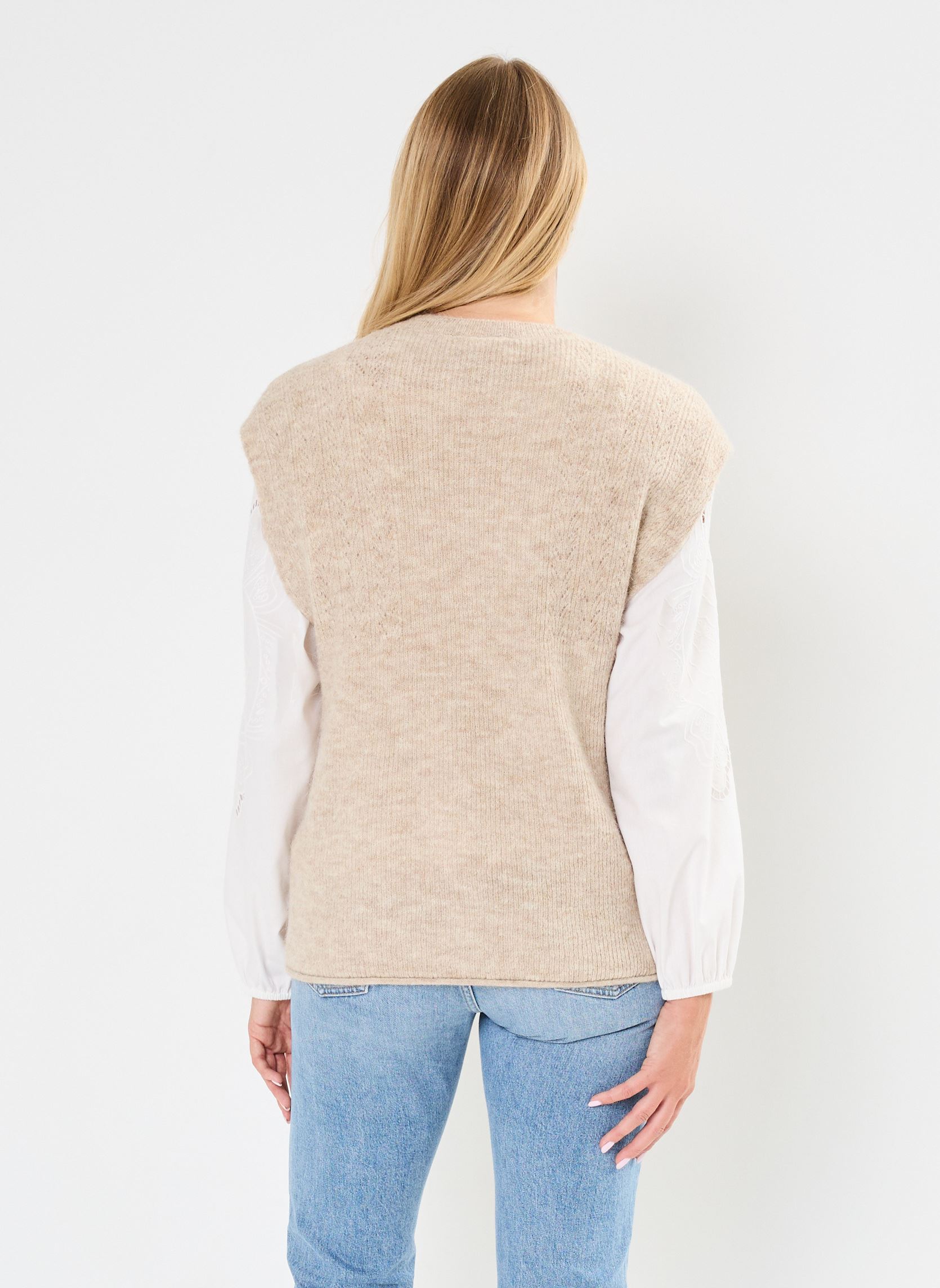 Pulls Pull - IHKAMARA WA3 femme beige Ichi Pulls Pull - IHKAMARA WA3 femme beige Oatmeal Melange
