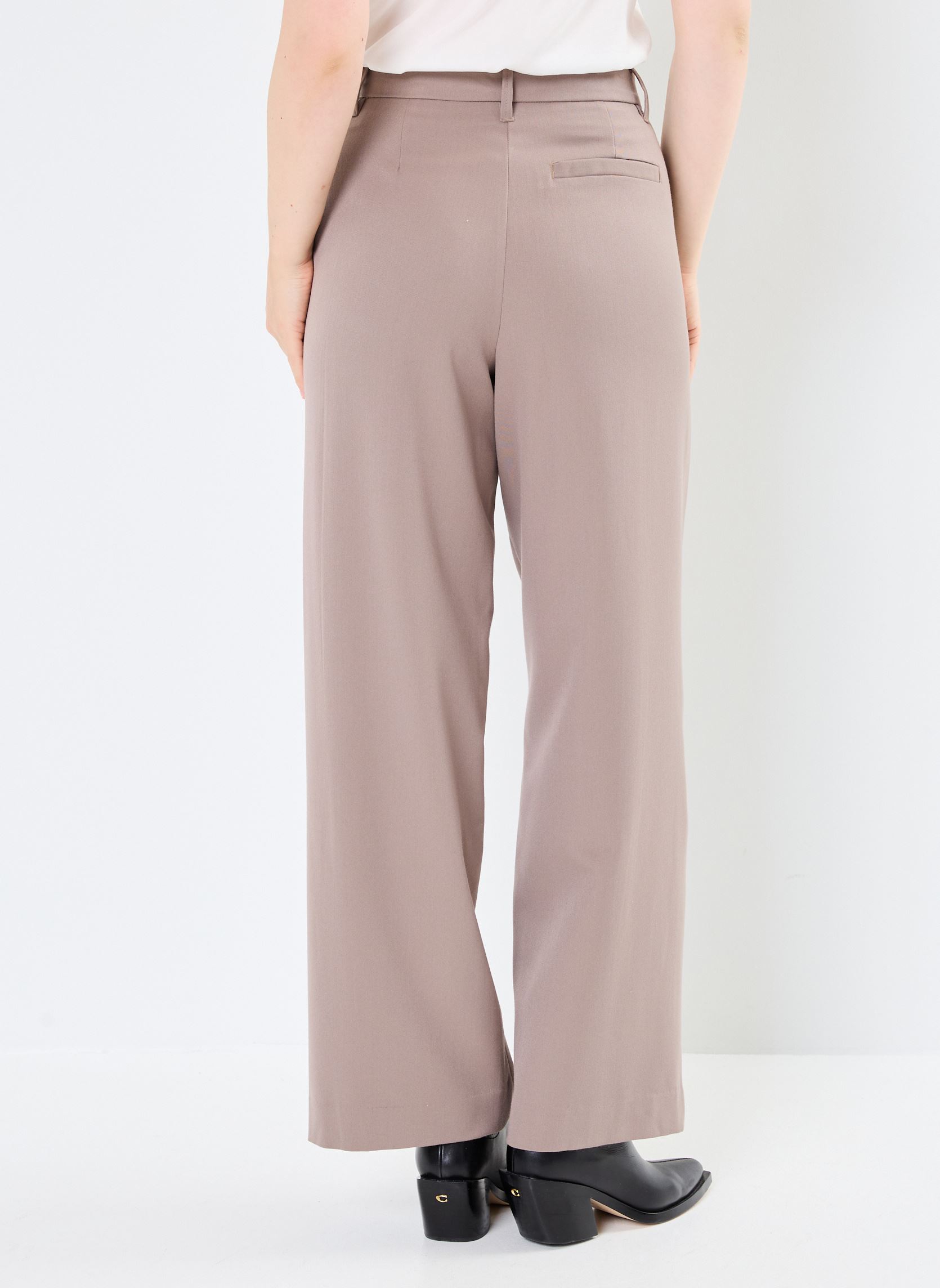 Pantalons larges IHSARIAZ PA femme beige Ichi Pantalons larges IHSARIAZ PA femme beige FUNGI