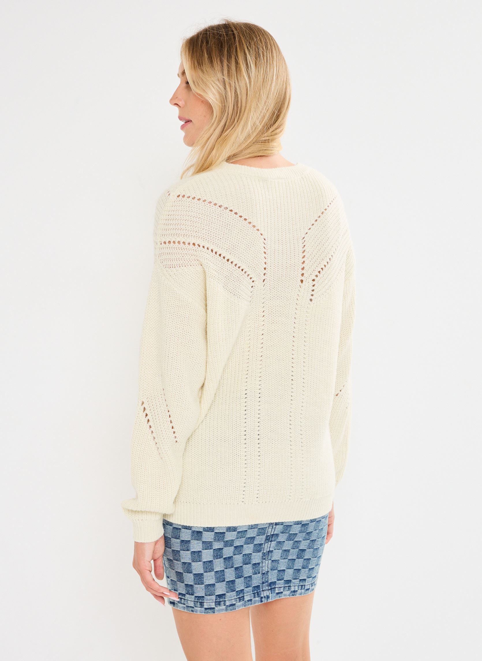 Pulls IHNOVO LS14 femme blanc Ichi Pulls IHNOVO LS14 femme blanc Almond Milk