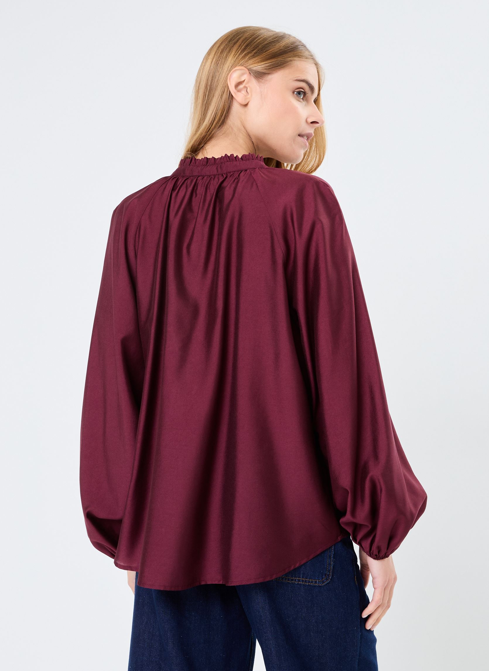 Langarm-Blusen IHKARLANI LS damen bordeaux Ichi Langarm-Blusen IHKARLANI LS damen bordeaux PORT ROYALE