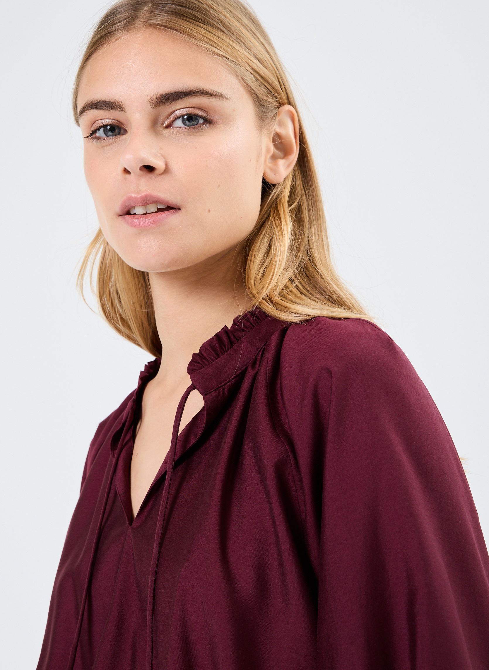 Langarm-Blusen IHKARLANI LS damen bordeaux Ichi Langarm-Blusen IHKARLANI LS damen bordeaux PORT ROYALE