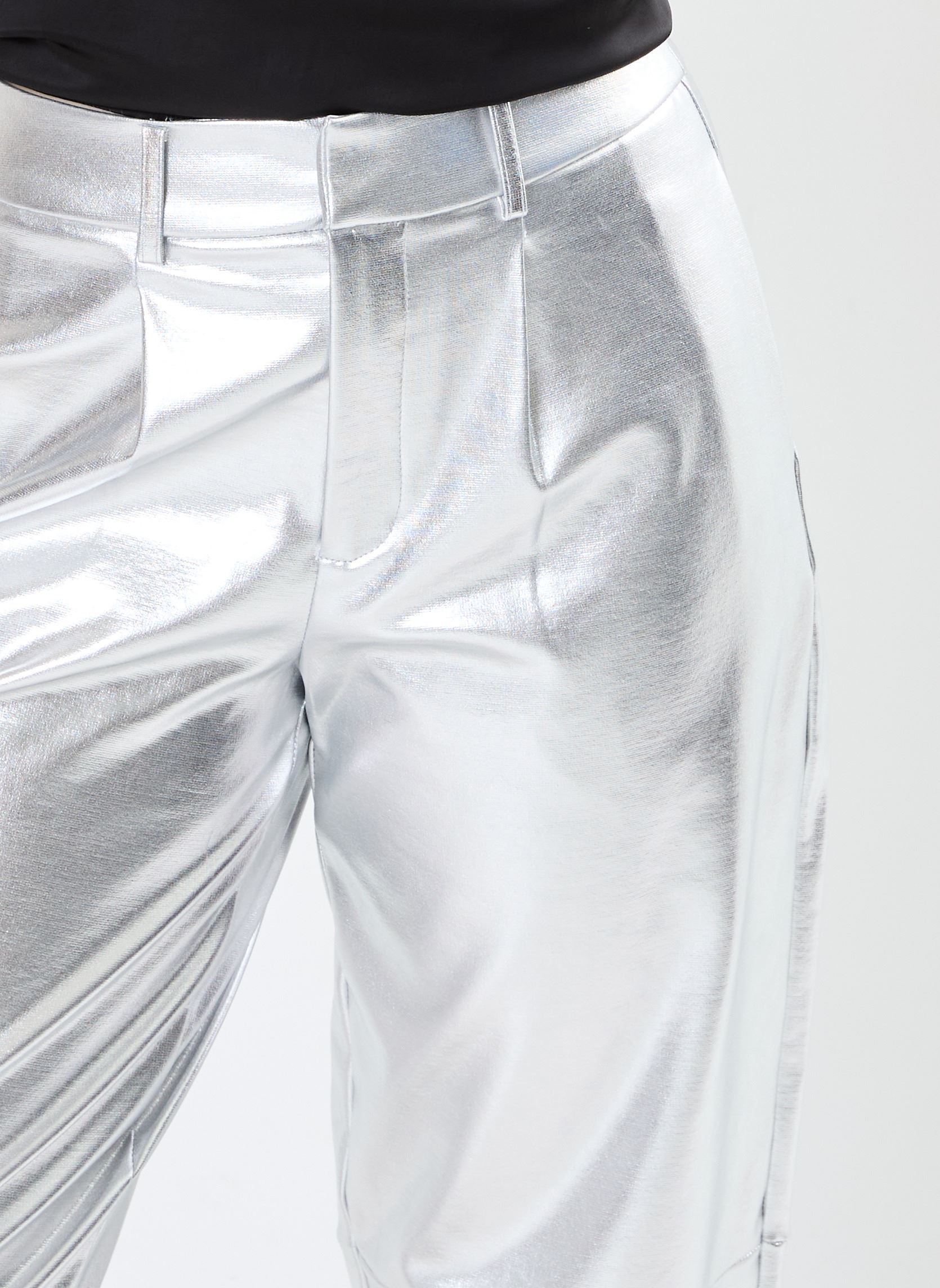Pantalons larges IHKATE METALLIC PA femme argent Ichi Pantalons larges IHKATE METALLIC PA femme argent Silver