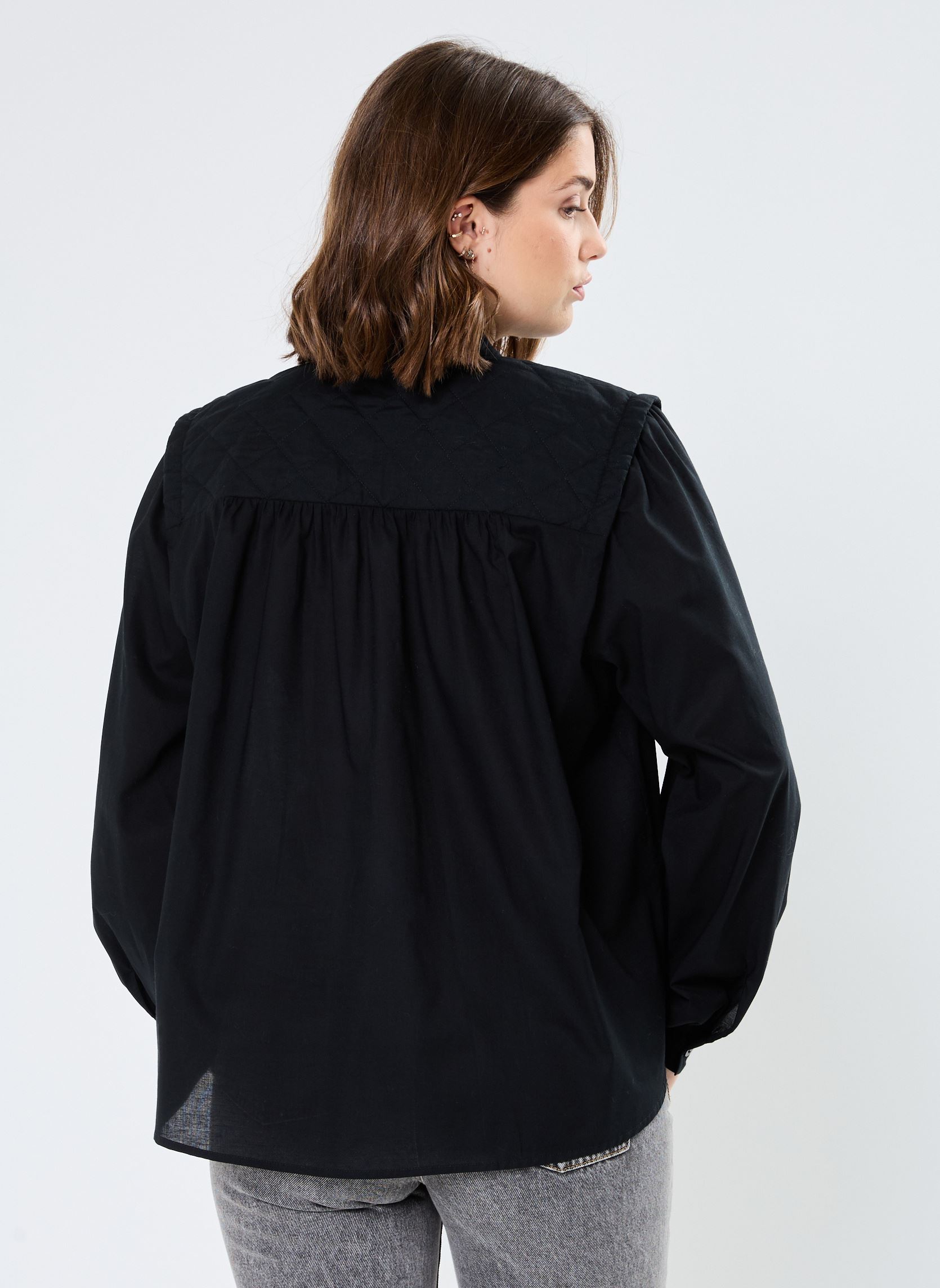 Lange mouw overhemden IHQUILTY LS dames zwart Ichi Lange mouw overhemden IHQUILTY LS dames zwart Black
