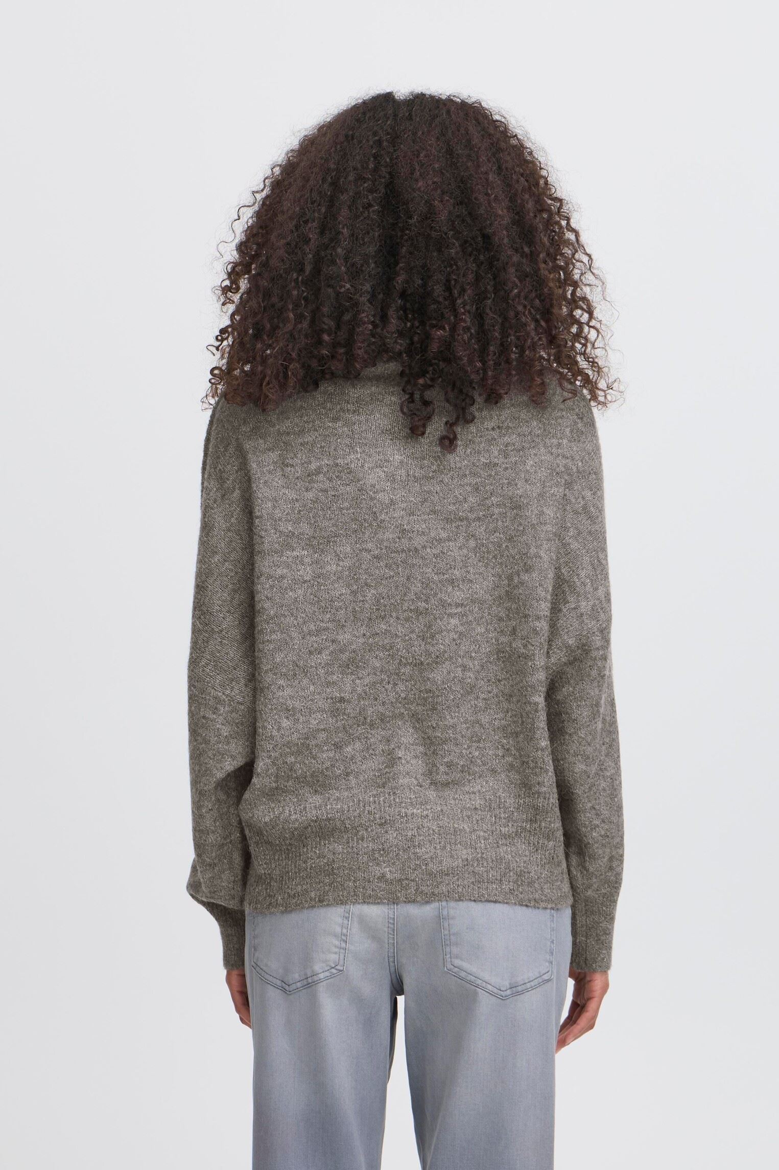 Pulls IHKAMARA RN2 femme gris Ichi Pulls IHKAMARA RN2 femme gris DARK GREY MELANGE