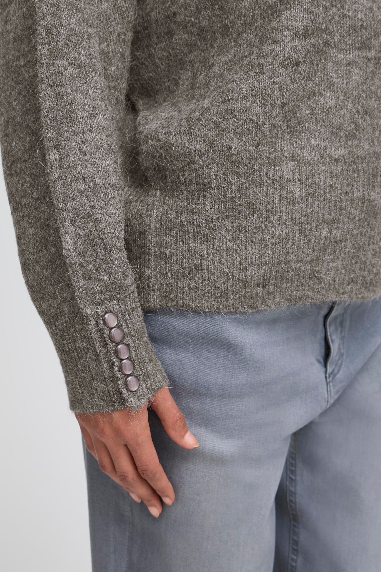 Pulls IHKAMARA RN2 femme gris Ichi Pulls IHKAMARA RN2 femme gris DARK GREY MELANGE