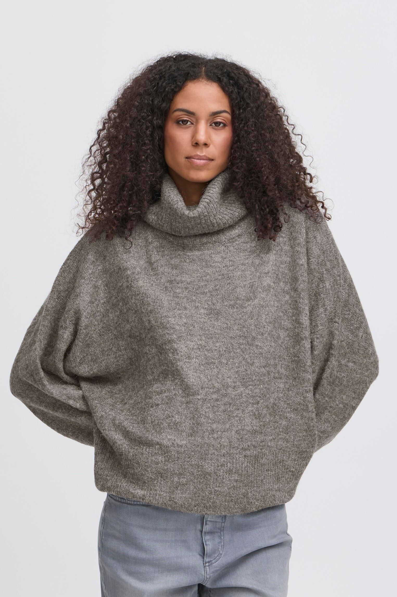 Pulls IHKAMARA RN2 femme gris Ichi Pulls IHKAMARA RN2 femme gris DARK GREY MELANGE