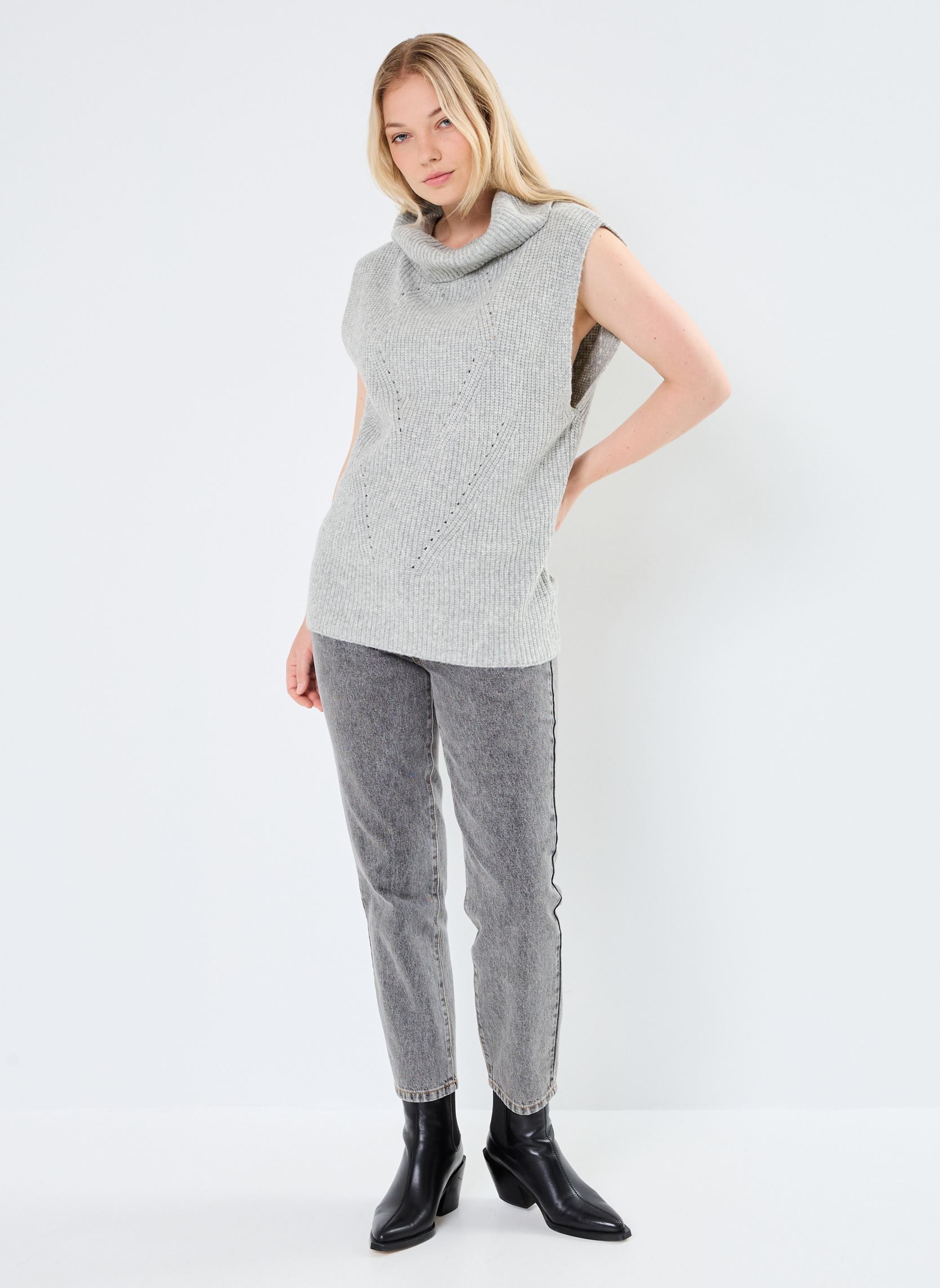 Pullover IHMYLLE WA3 damen grau Ichi Pullover IHMYLLE WA3 damen grau LIGHT GREY MELANGE