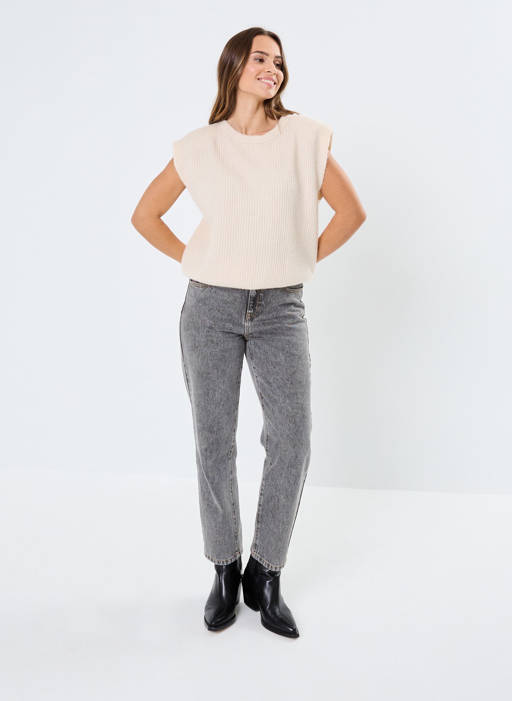 Pullover IHPOVOKE WA3 damen weiß Ichi Pullover IHPOVOKE WA3 damen weiß Birch
