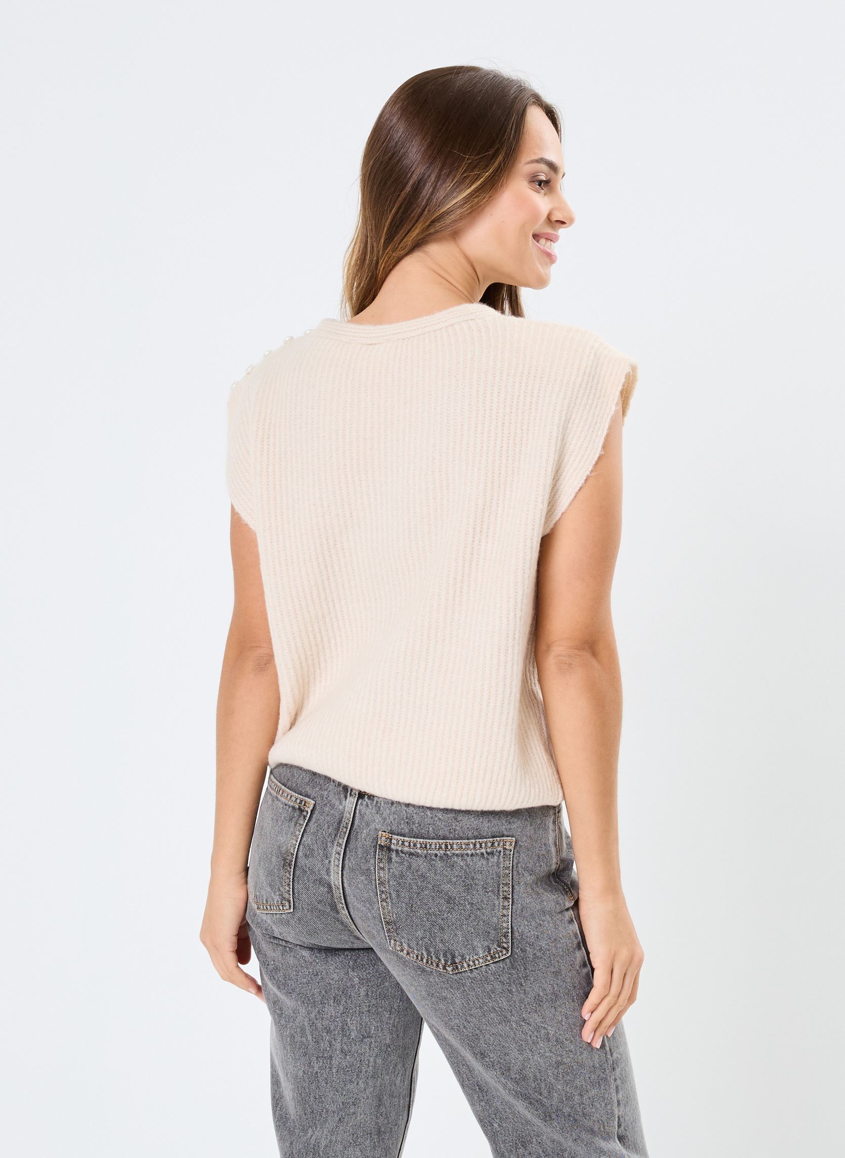 Pullover IHPOVOKE WA3 damen weiß Ichi Pullover IHPOVOKE WA3 damen weiß Birch