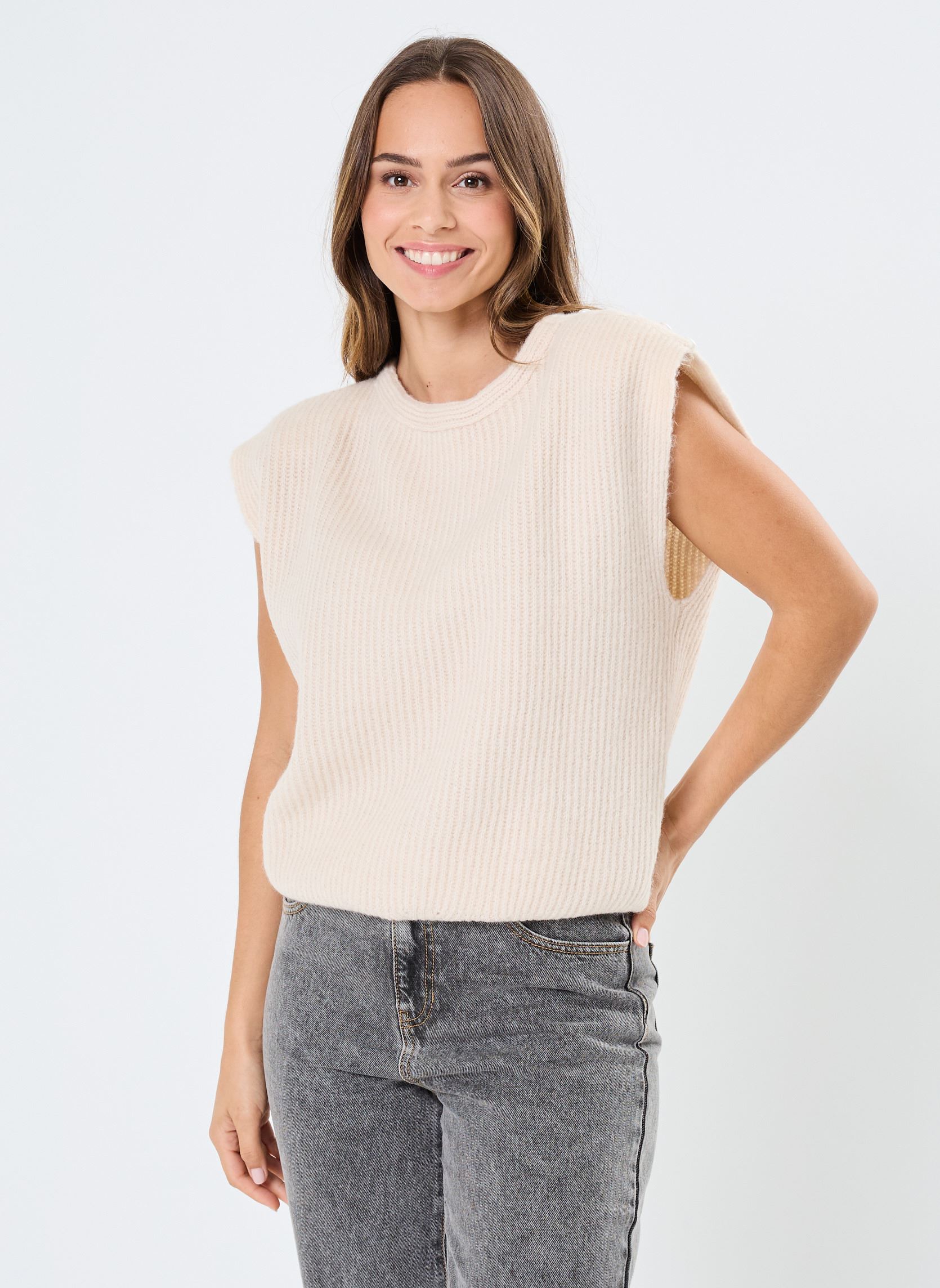 Pullover IHPOVOKE WA3 damen weiß Ichi Pullover IHPOVOKE WA3 damen weiß Birch