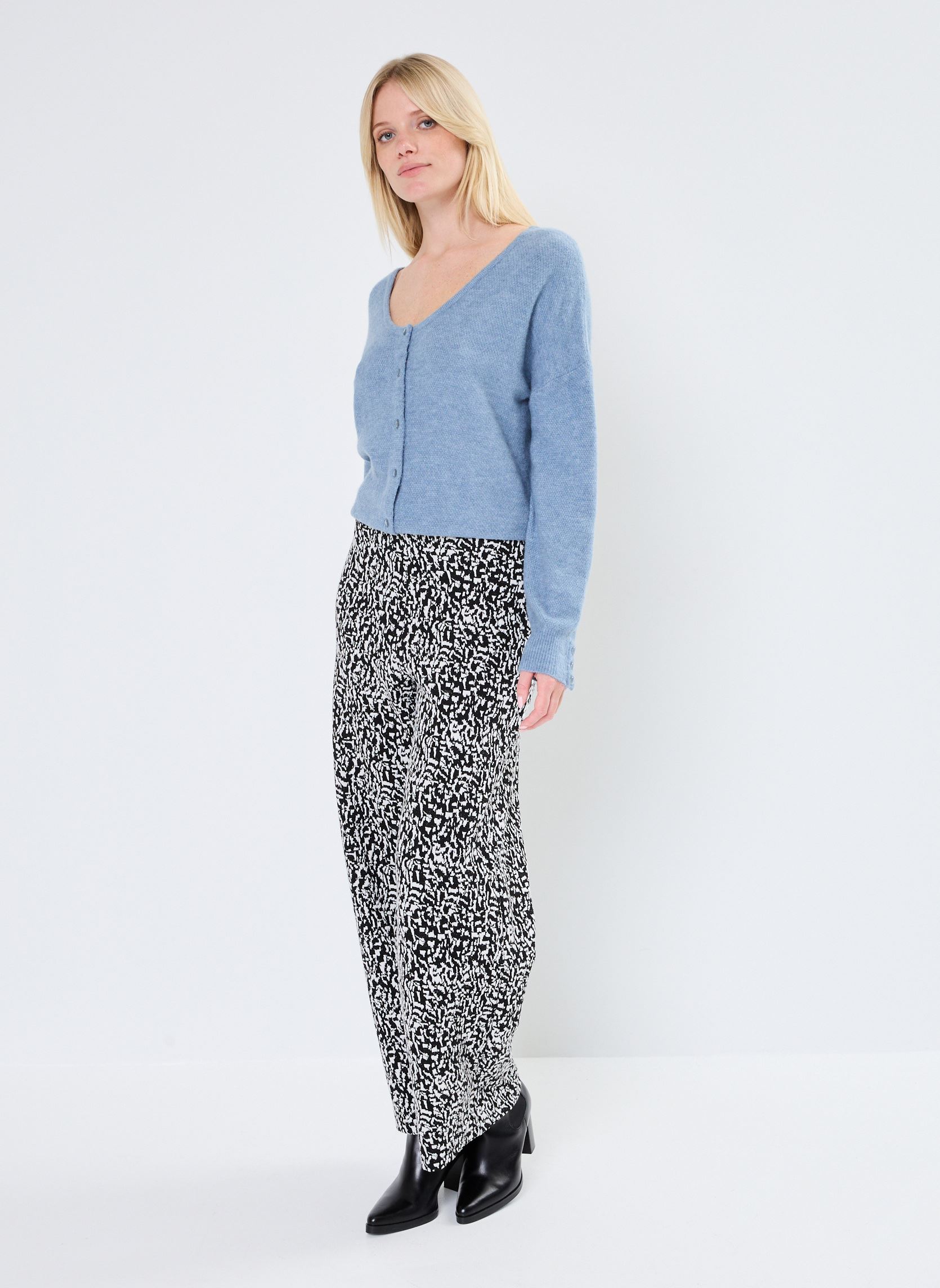 Pantalons larges IHOELLY PA femme noir Ichi Pantalons larges IHOELLY PA femme noir BLACK