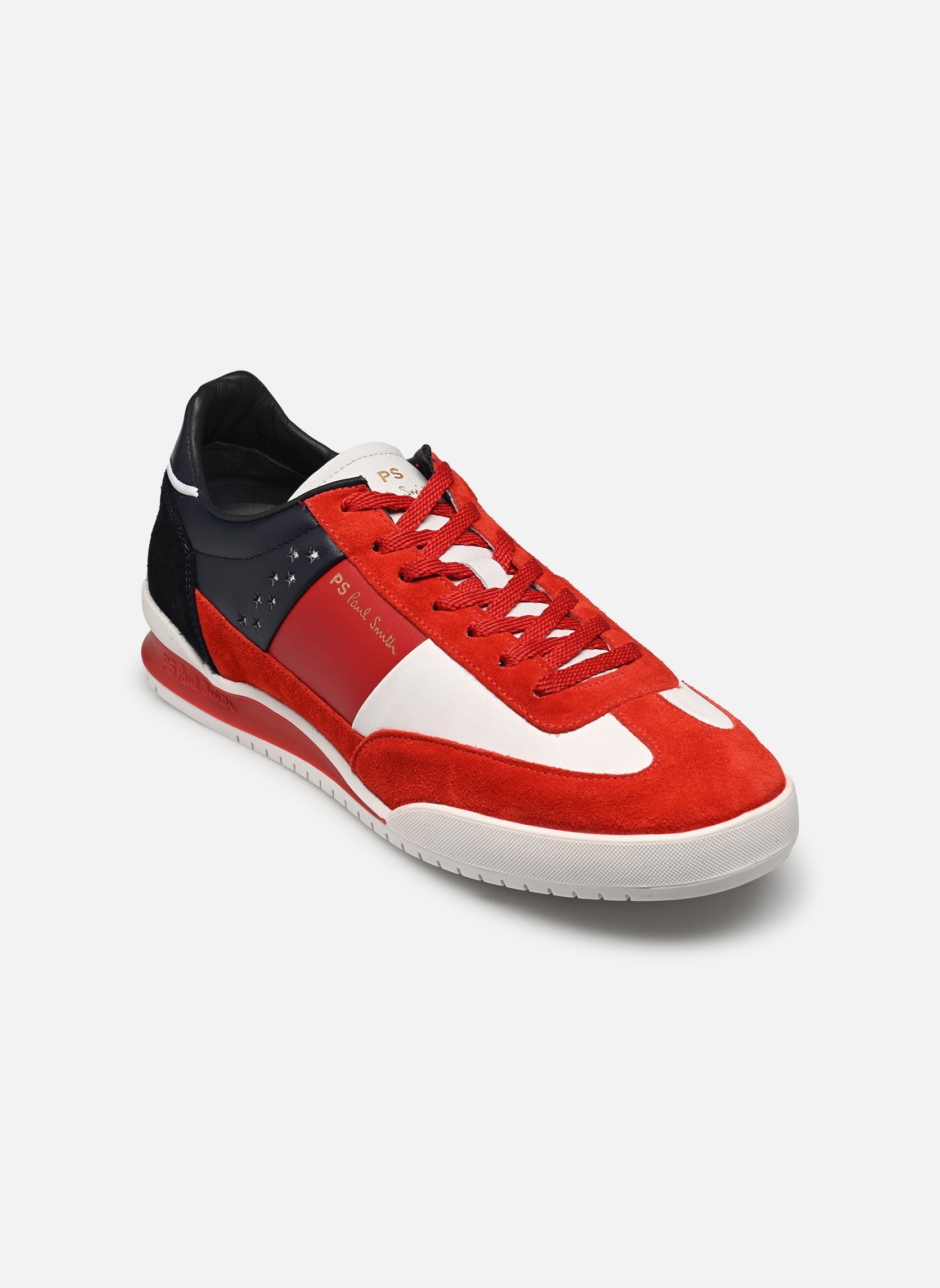 Baskets DOVER USA homme blanc PS Paul Smith Baskets DOVER USA homme blanc Rouge/blanc