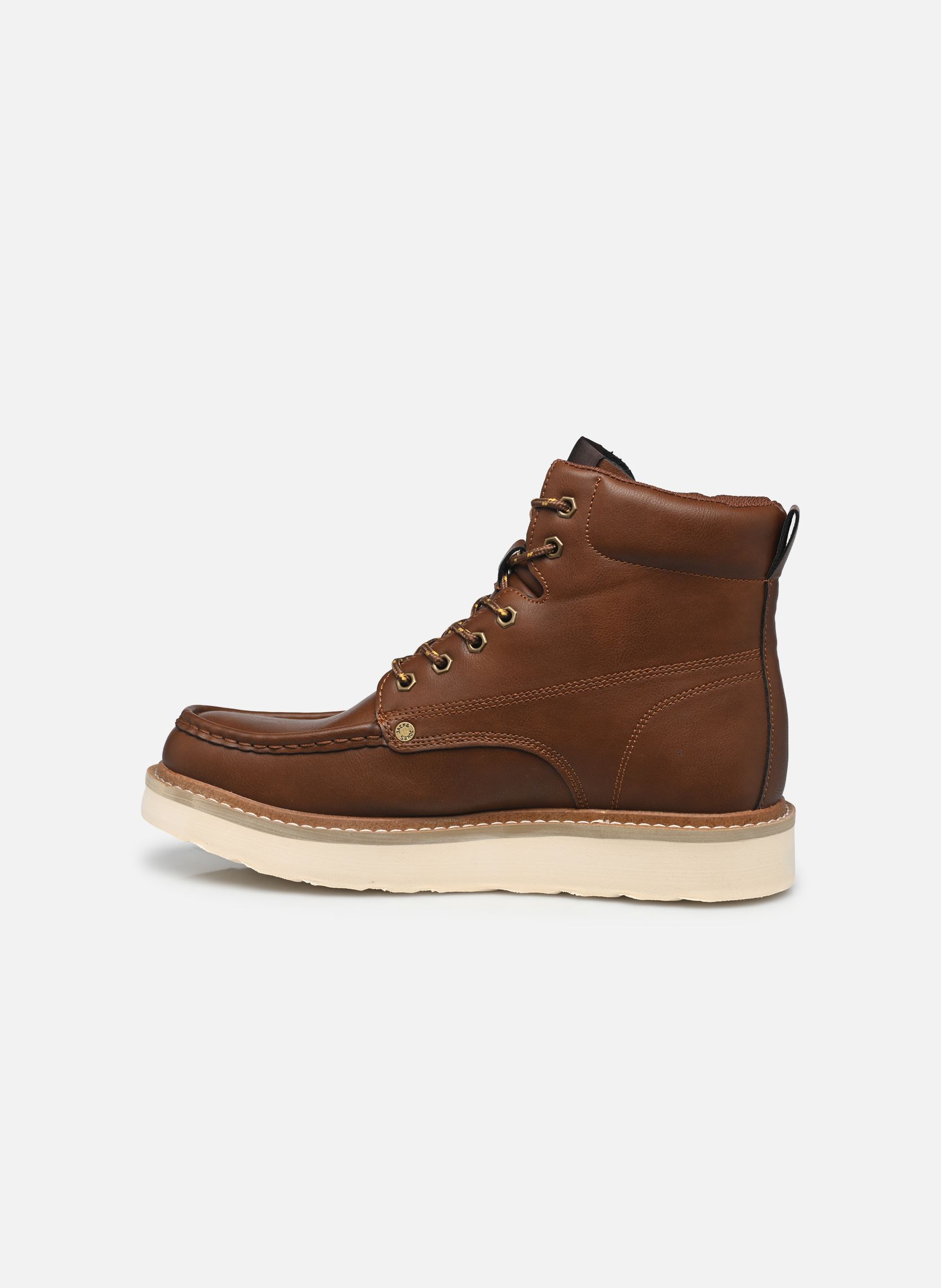 Botines con cordones JFWARCHWAY PU MOC BOOT hombre marrón Jack & Jones Botines con cordones JFWARCHWAY PU MOC BOOT hombre marrón Cognac