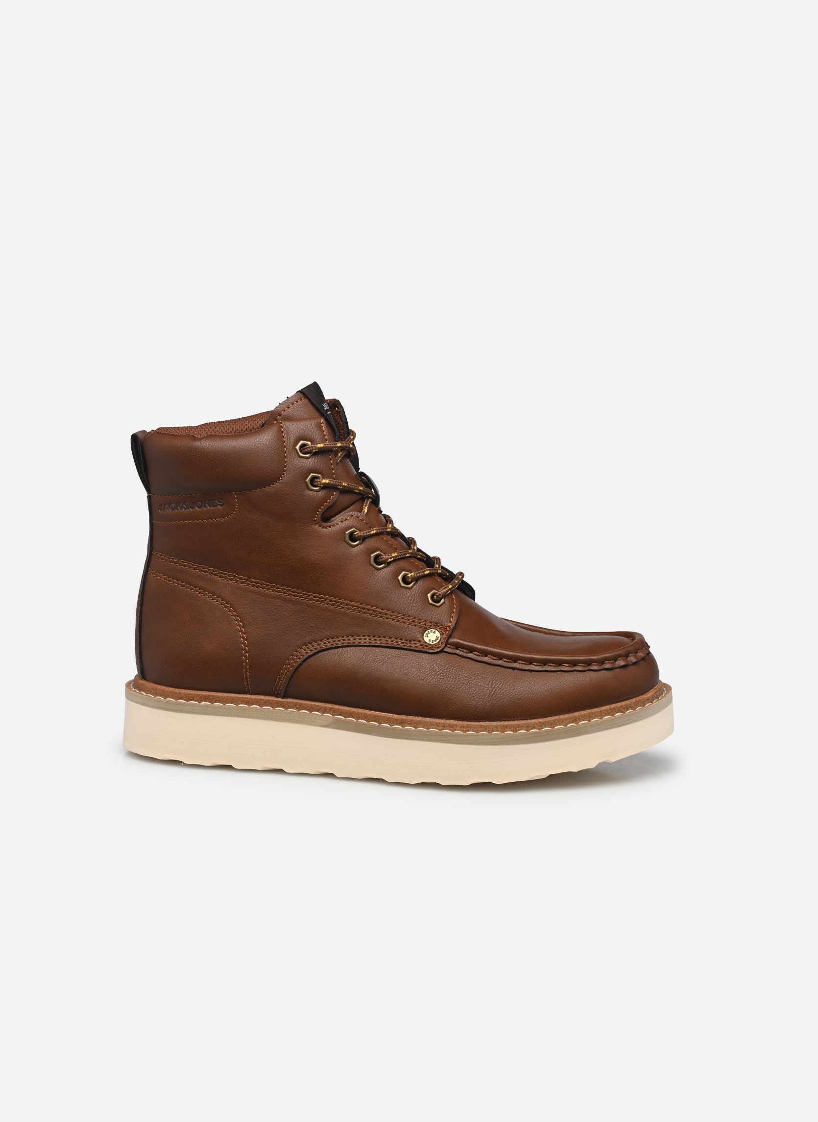 Botines con cordones JFWARCHWAY PU MOC BOOT hombre marrón Jack & Jones Botines con cordones JFWARCHWAY PU MOC BOOT hombre marrón Cognac