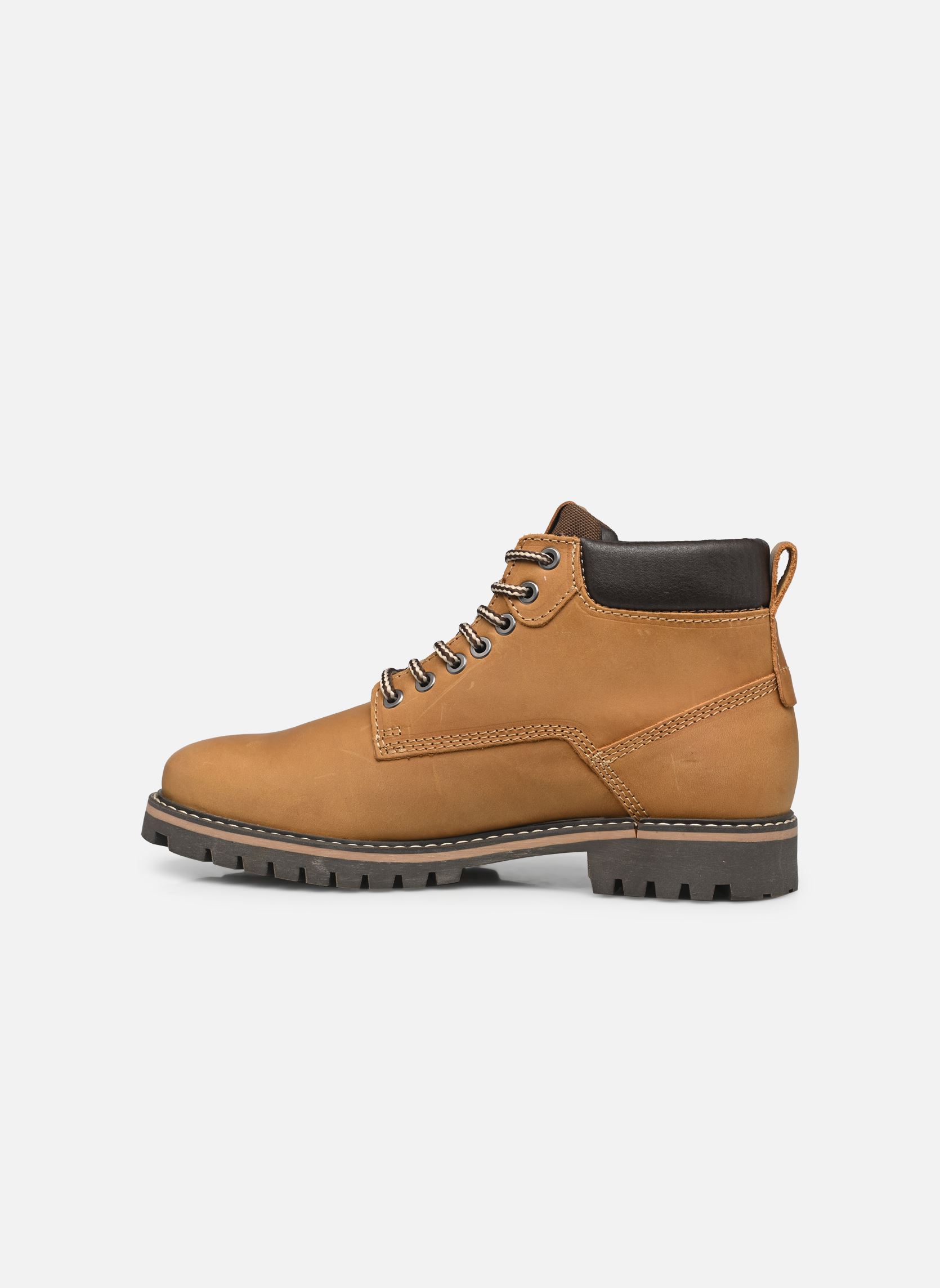 JACK & JONES Jfwqueensway Leather Boot Sn veterlaarzen voor heren, geel (honey), 45 EU
