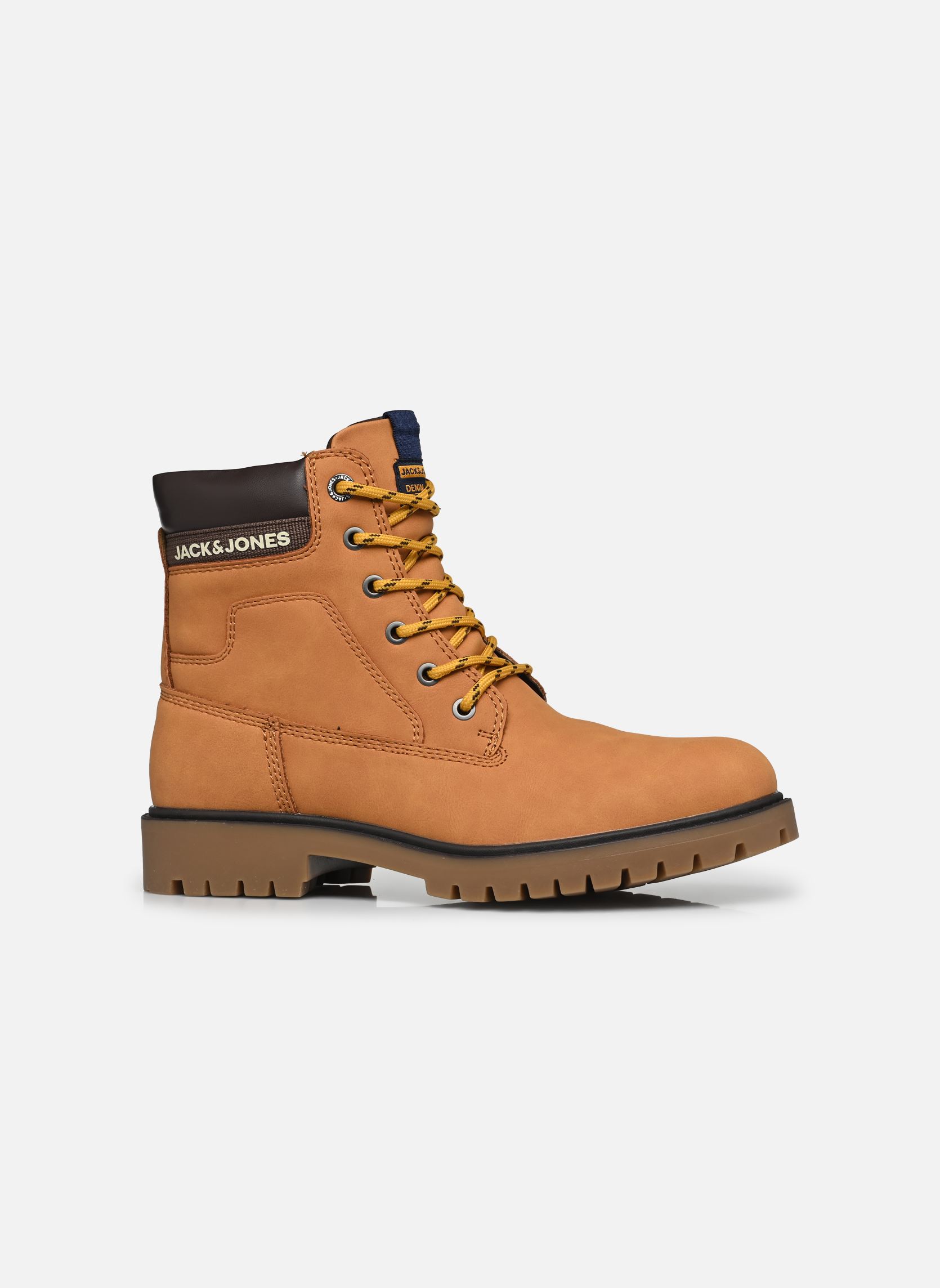 Bottines à lacets JFWFINIUS PU NUBUCK BOOT IT homme marron Jack & Jones Bottines à lacets JFWFINIUS PU NUBUCK BOOT IT homme marron Honey