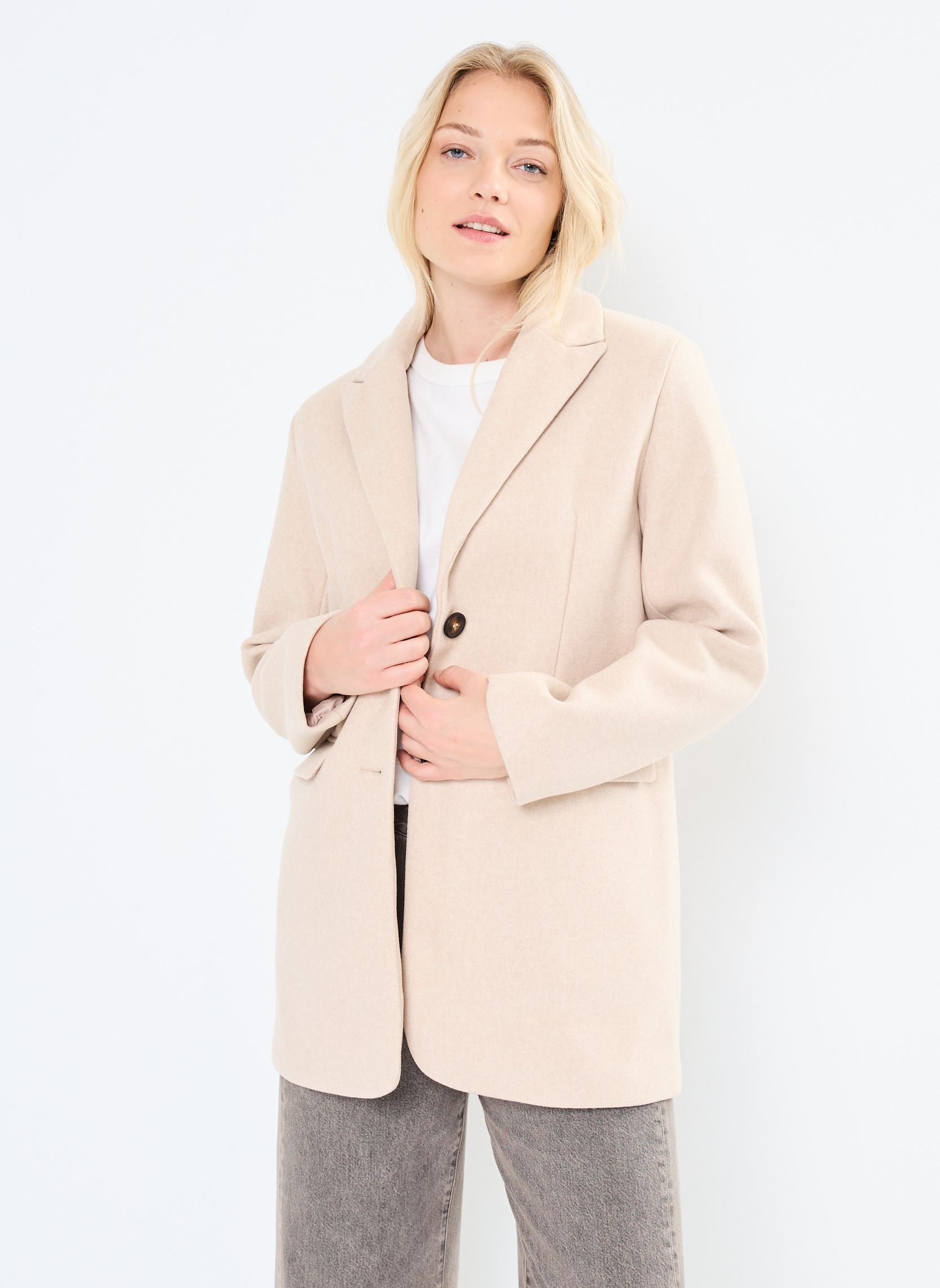 Blazer BYCILIA BLAZER - dames beige B-Young Blazer BYCILIA BLAZER - dames beige Humus Melange