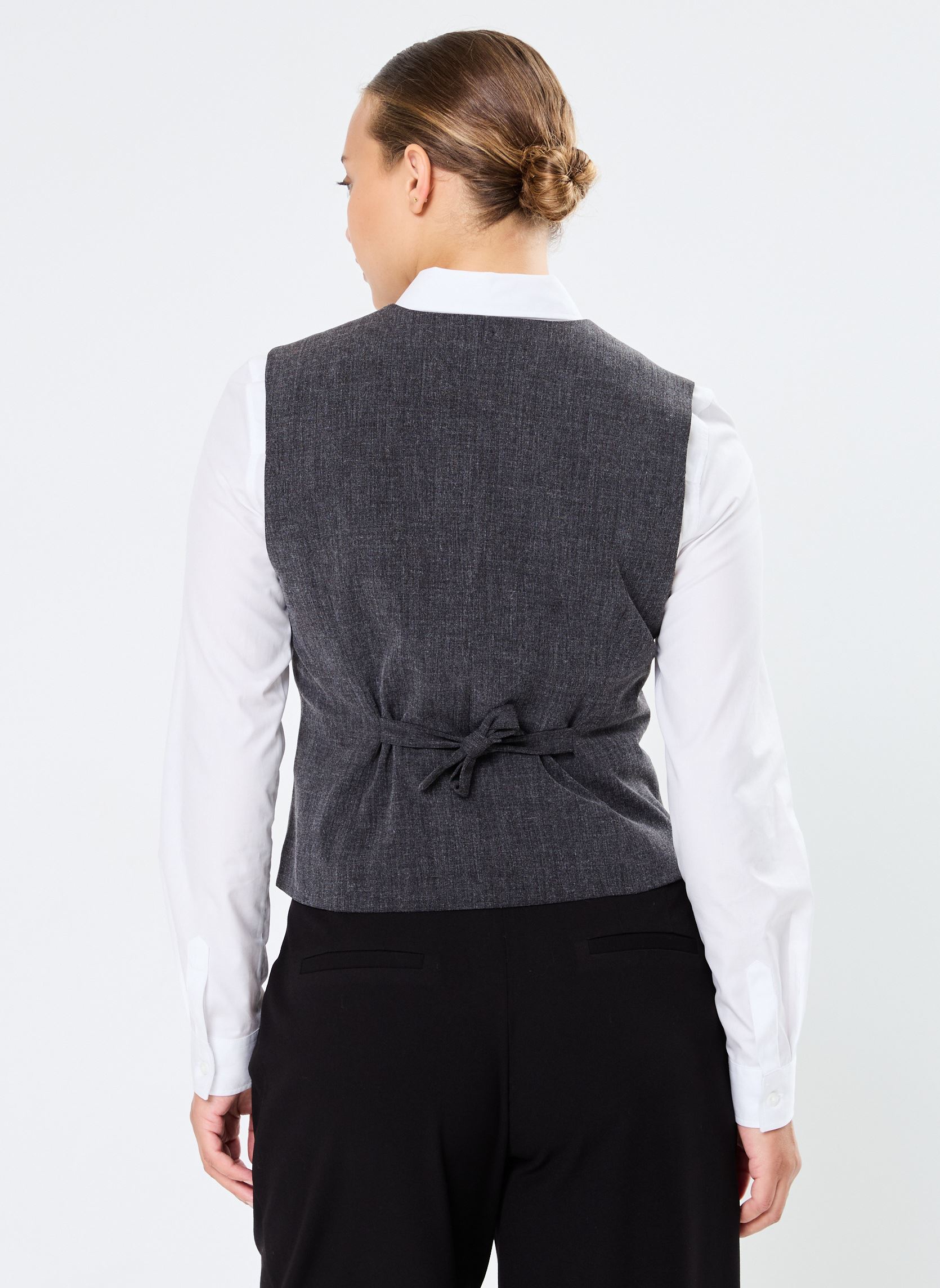 Gilets BYDANTA WAISTCOAT 3 - femme noir B-Young Gilets BYDANTA WAISTCOAT 3 - femme noir BLACK MELANGE