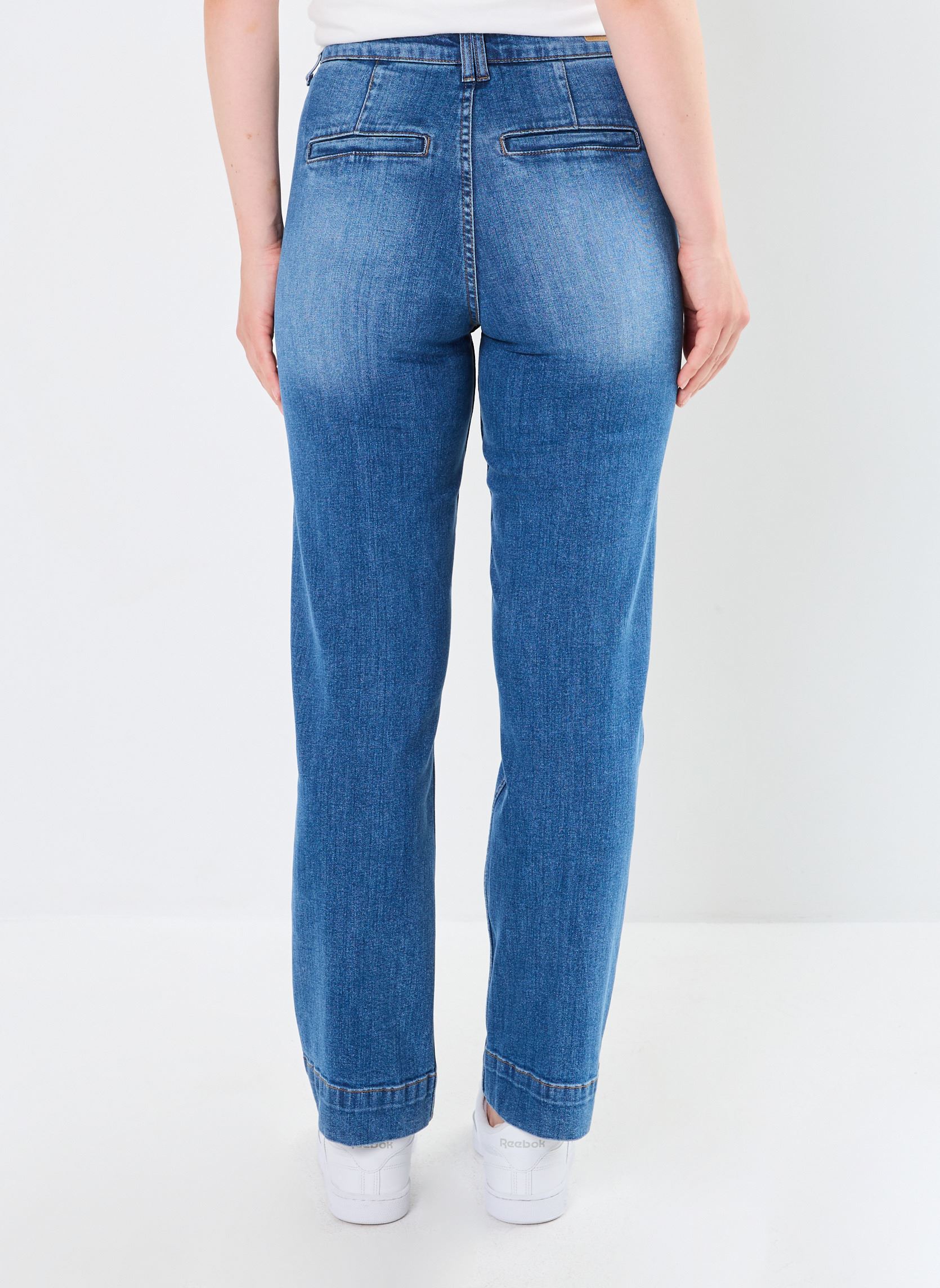 Jeans droit BYKOMMA BUTTON JEANS - femme bleu B-Young Jeans droit BYKOMMA BUTTON JEANS - femme bleu Mid Blue Denim