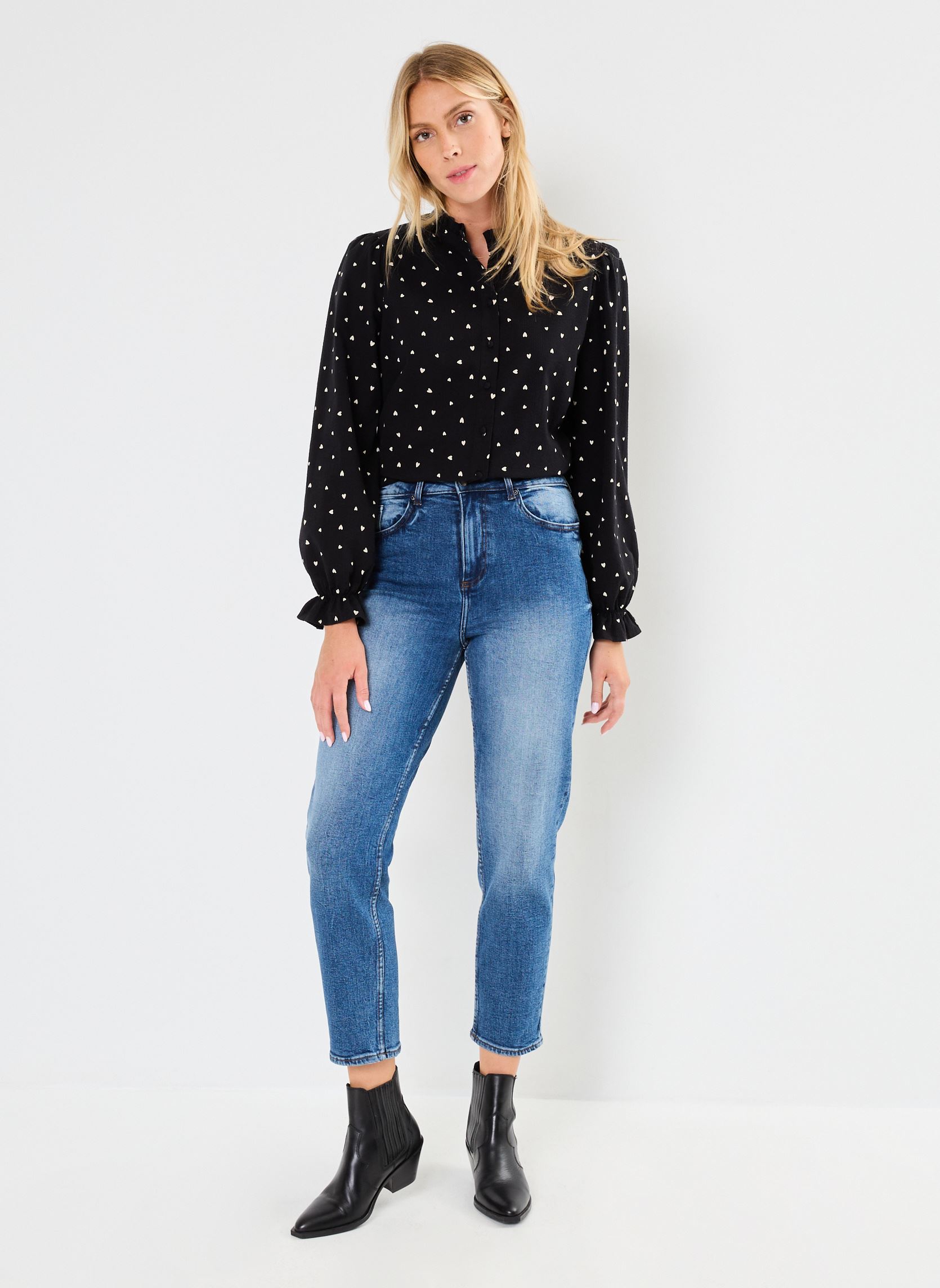 Rechte jeans / Straight Leg Jeans BYMOM BYLOETTA JEANS - dames blauw B-Young Rechte jeans / Straight Leg Jeans BYMOM BYLOETTA JEANS - dames blauw MID BLUE DENIM