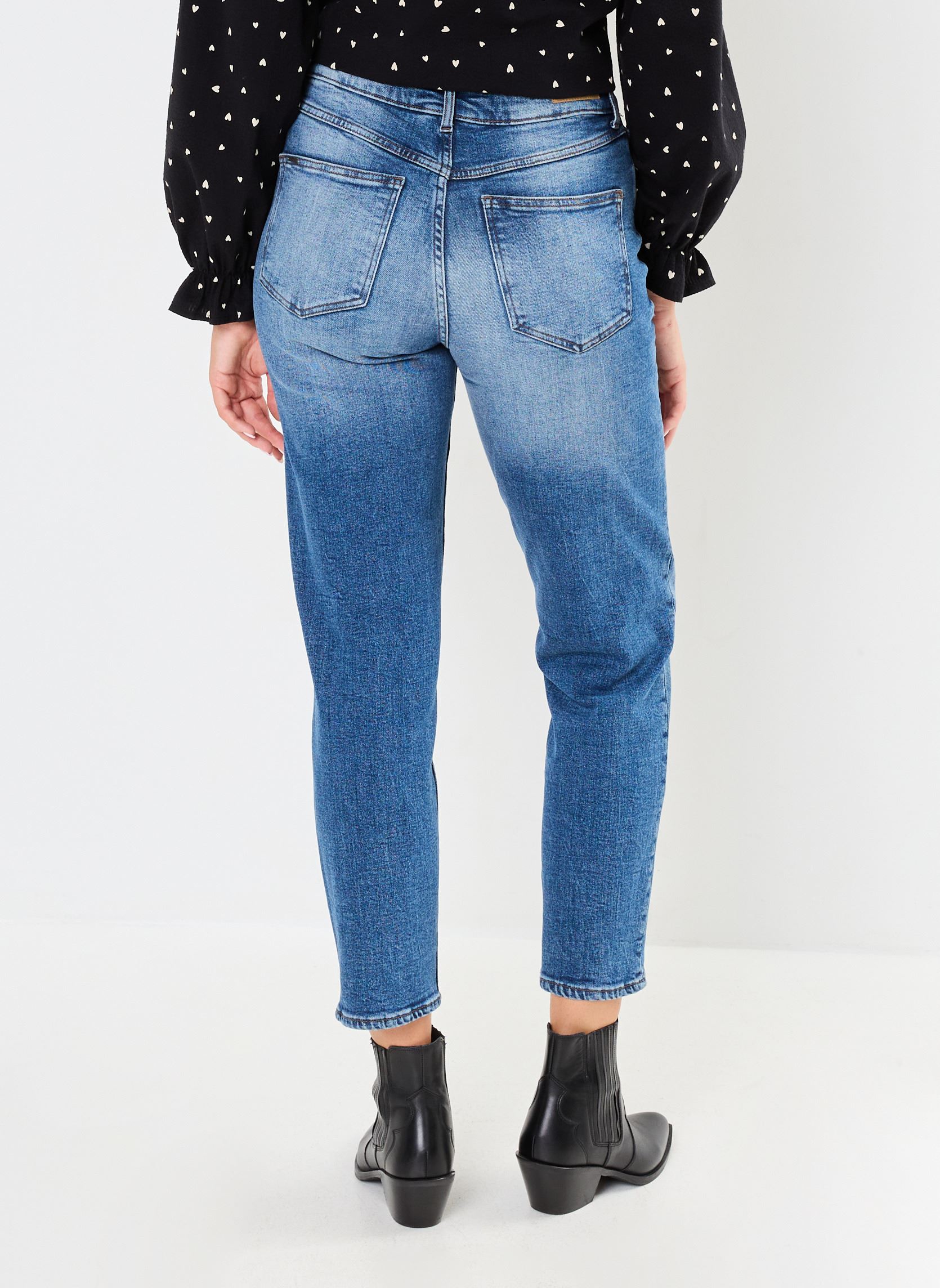 Rechte jeans / Straight Leg Jeans BYMOM BYLOETTA JEANS - dames blauw B-Young Rechte jeans / Straight Leg Jeans BYMOM BYLOETTA JEANS - dames blauw MID BLUE DENIM