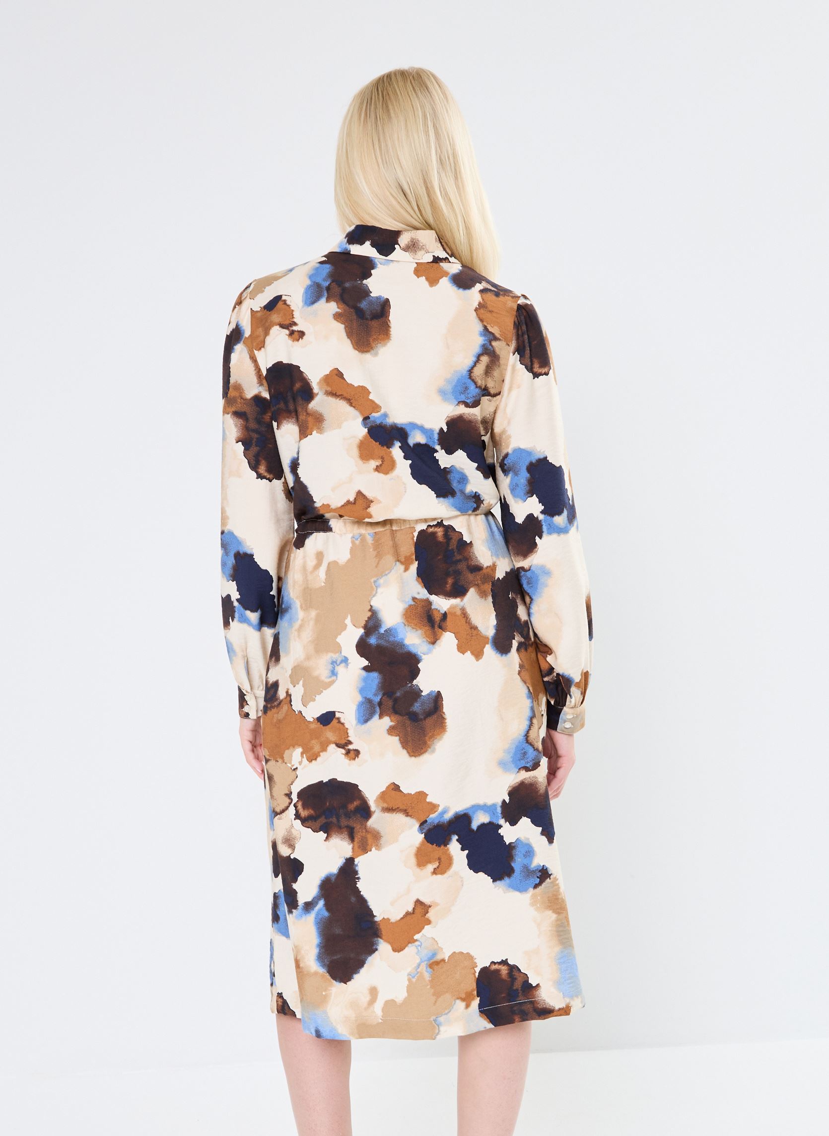 Kleider BYIHAMMA AOP SHIRT DRESS - damen mehrfarbig B-Young Kleider BYIHAMMA AOP SHIRT DRESS - damen mehrfarbig BIRCH WATERCOLOR MIX