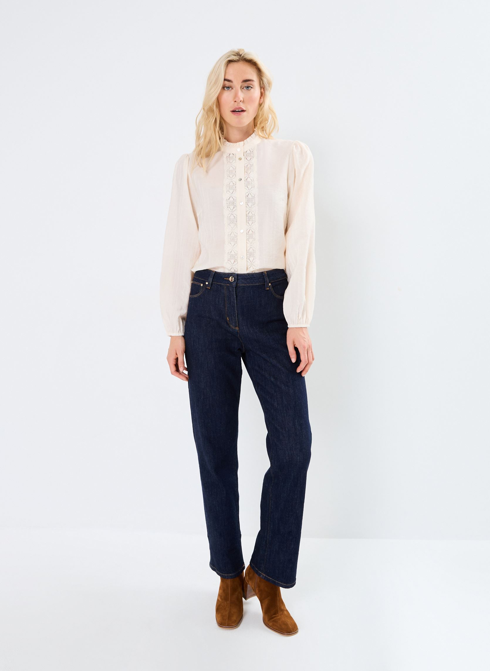 Camicie a maniche lunghe BYHINKA SHIRT - donna bianco B-Young Camicie a maniche lunghe BYHINKA SHIRT - donna bianco BIRCH