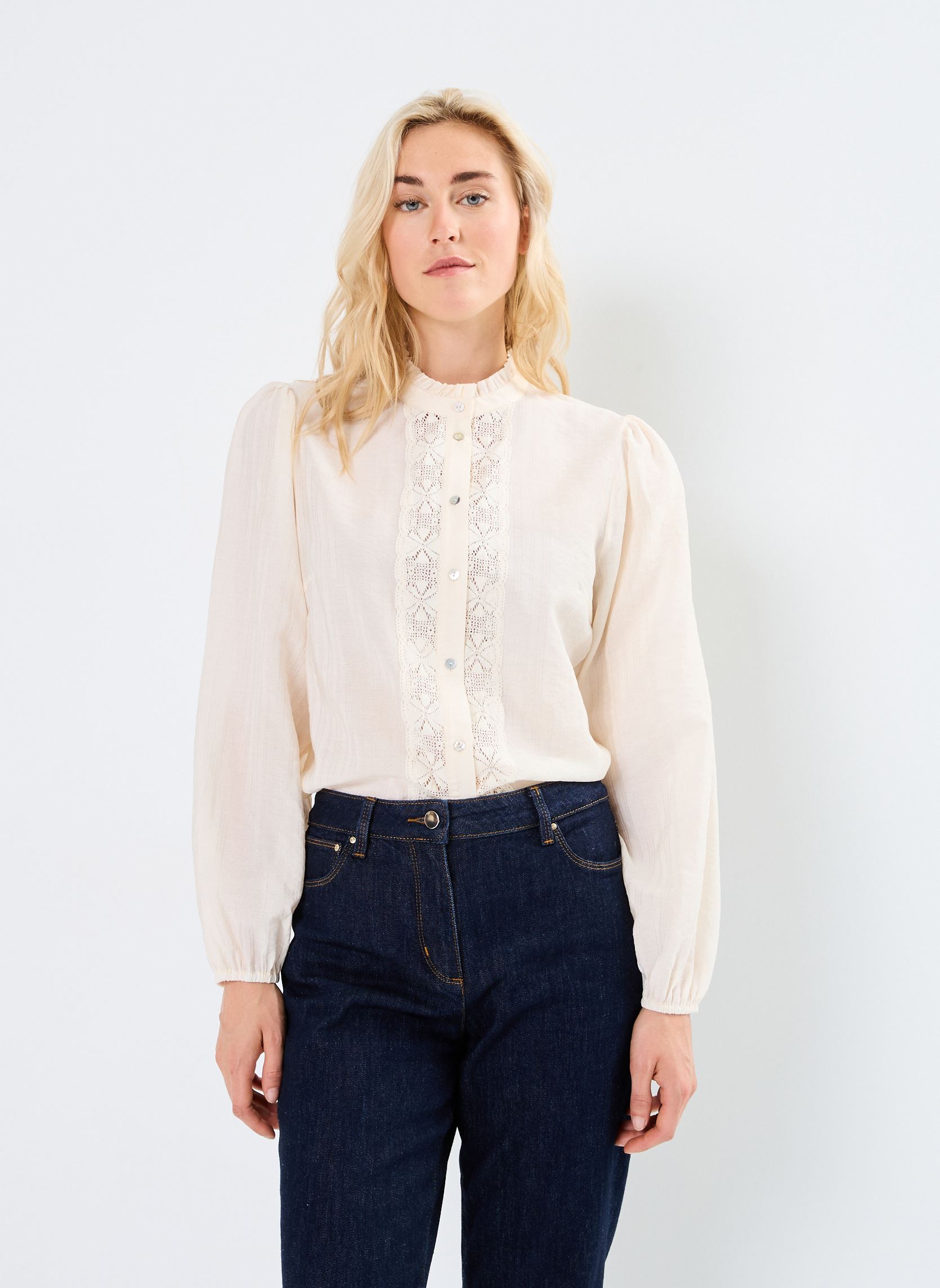 Camicie a maniche lunghe BYHINKA SHIRT - donna bianco B-Young Camicie a maniche lunghe BYHINKA SHIRT - donna bianco BIRCH