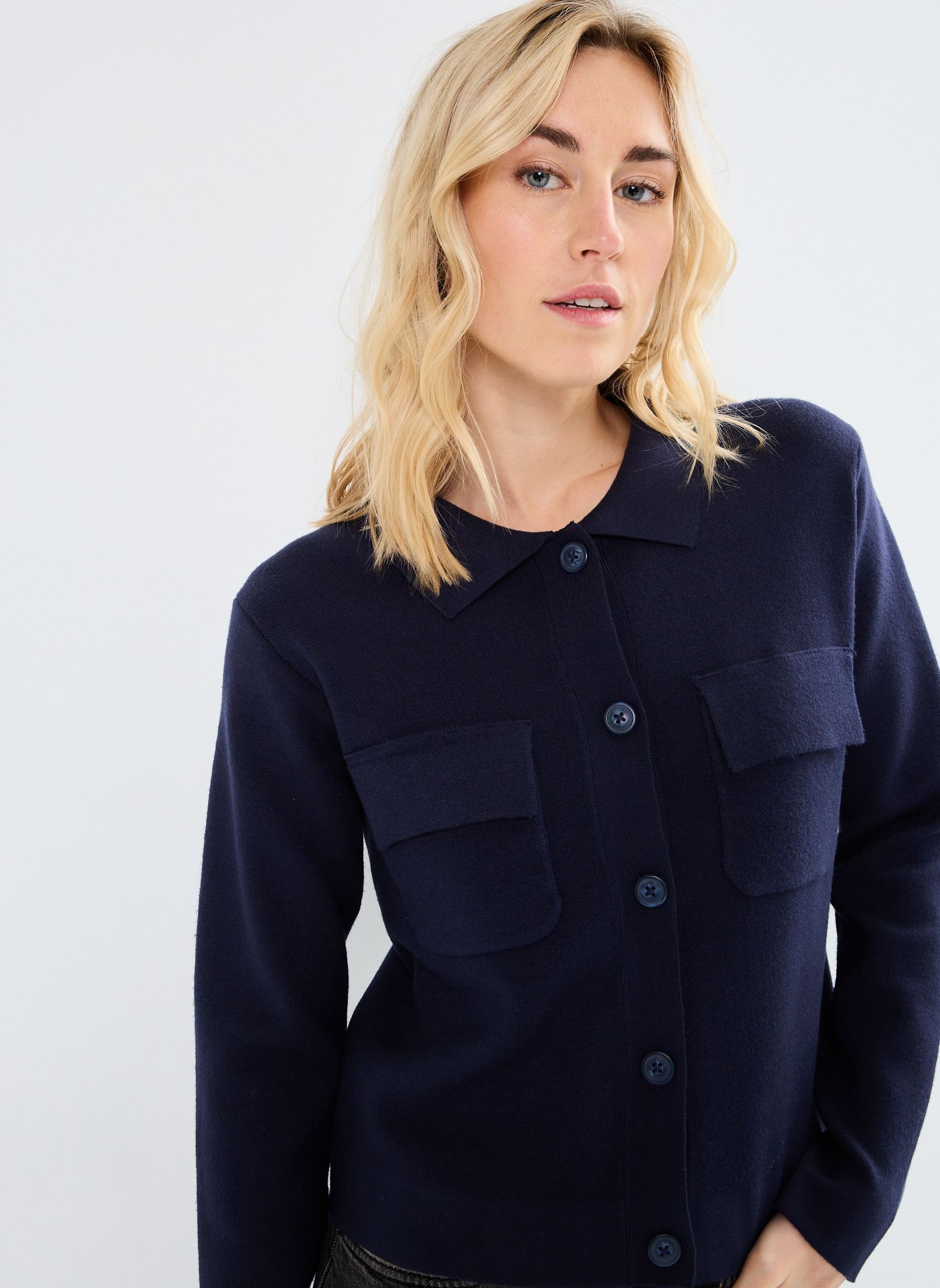 Gilets BYOTARI CARDIGAN - femme bleu B-Young Gilets BYOTARI CARDIGAN - femme bleu Navy Blazer