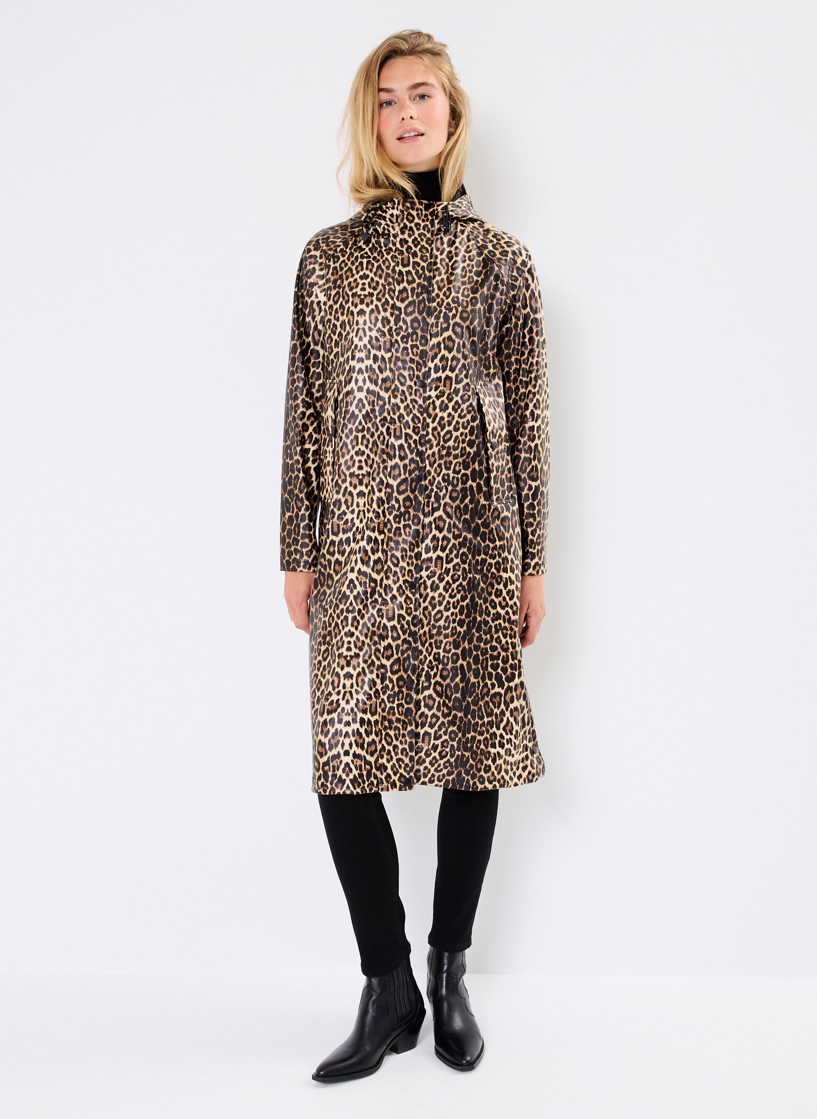 Vestes imperméable BYAVAN ANIMAL COAT - femme noir B-Young Vestes imperméable BYAVAN ANIMAL COAT - femme noir Black Mix